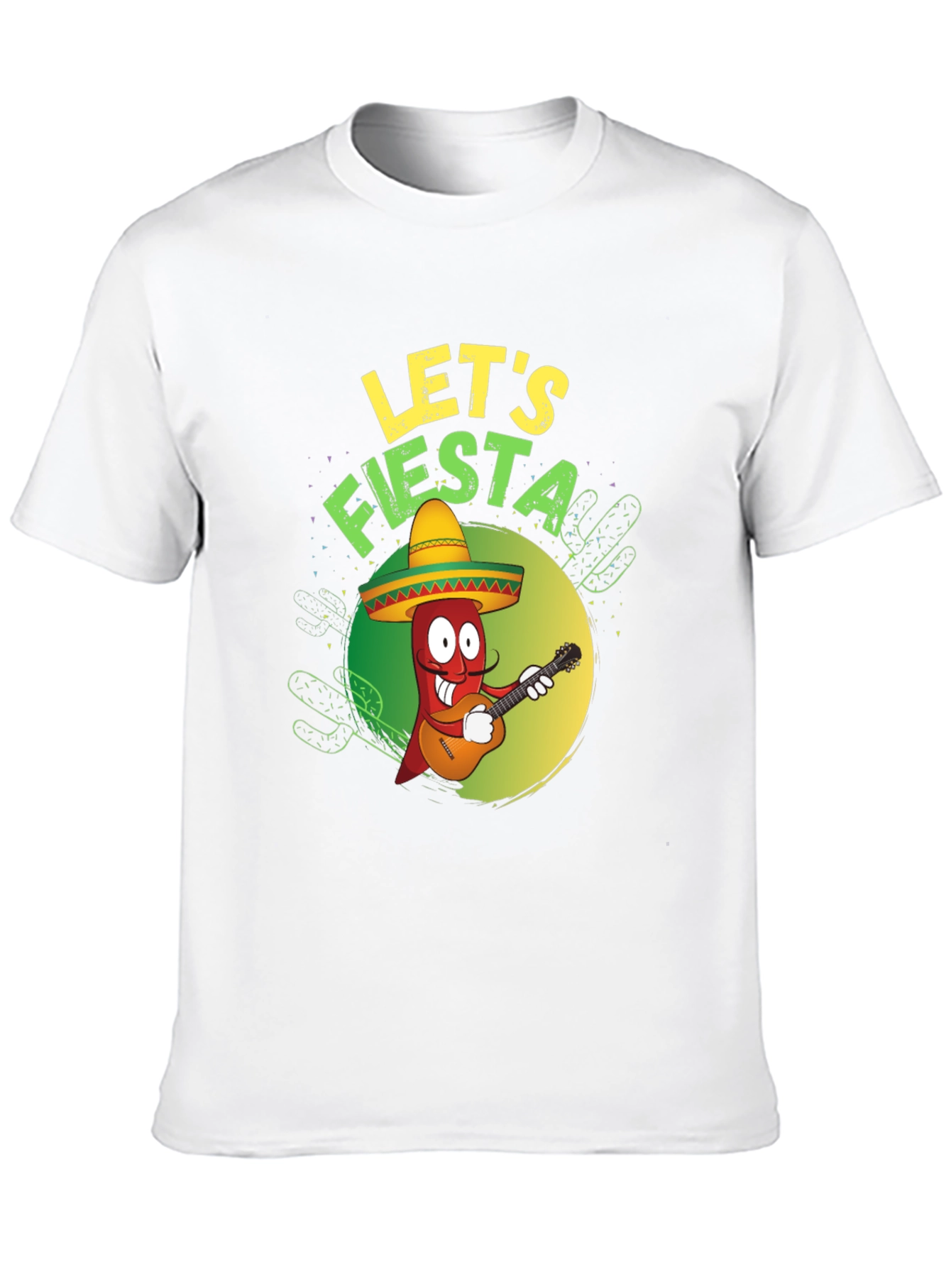 Lets Fiesta T-Shirt - Chili Pepper with Guitar