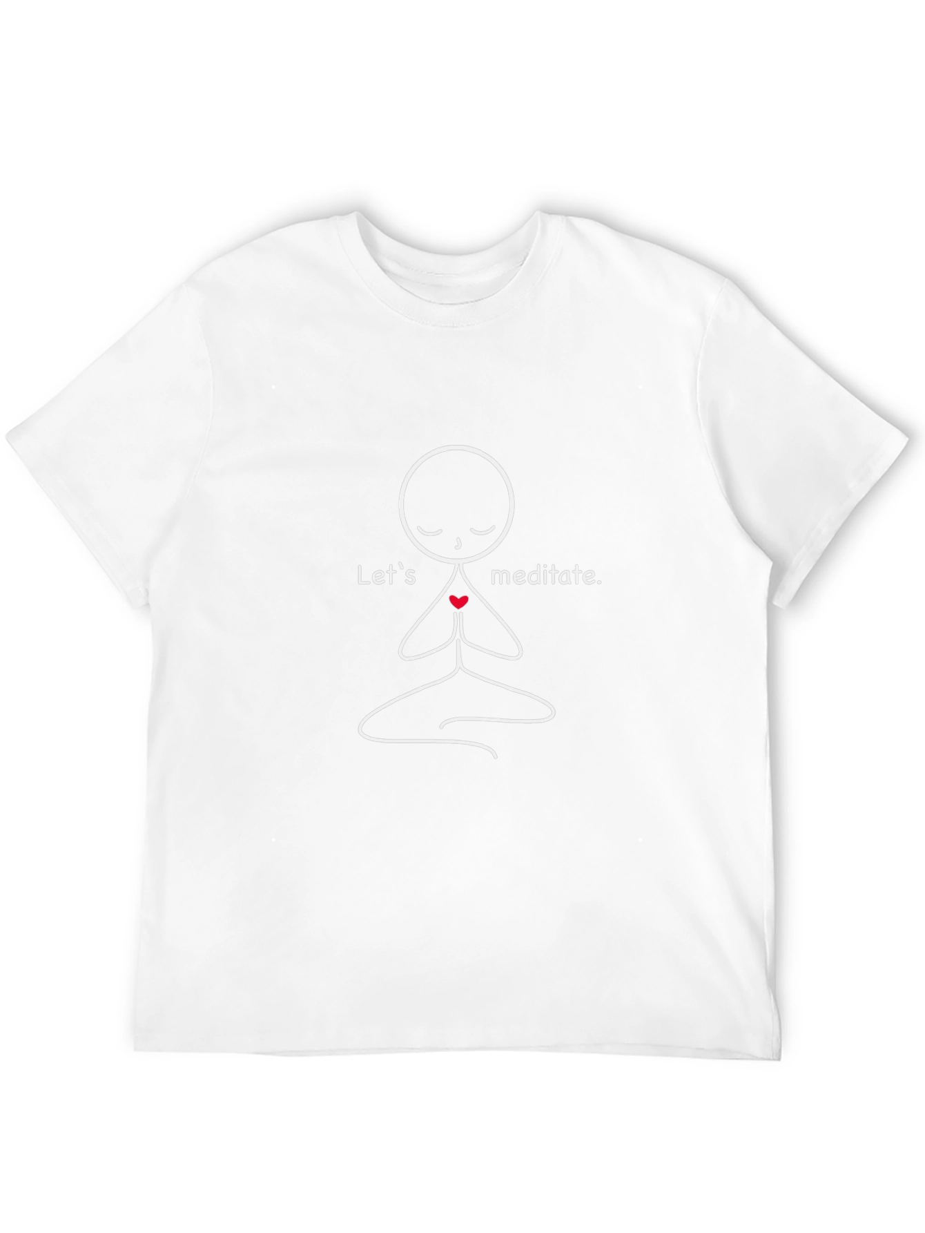 Meditate T-Shirt - Yoga Zen Stick Figure Design