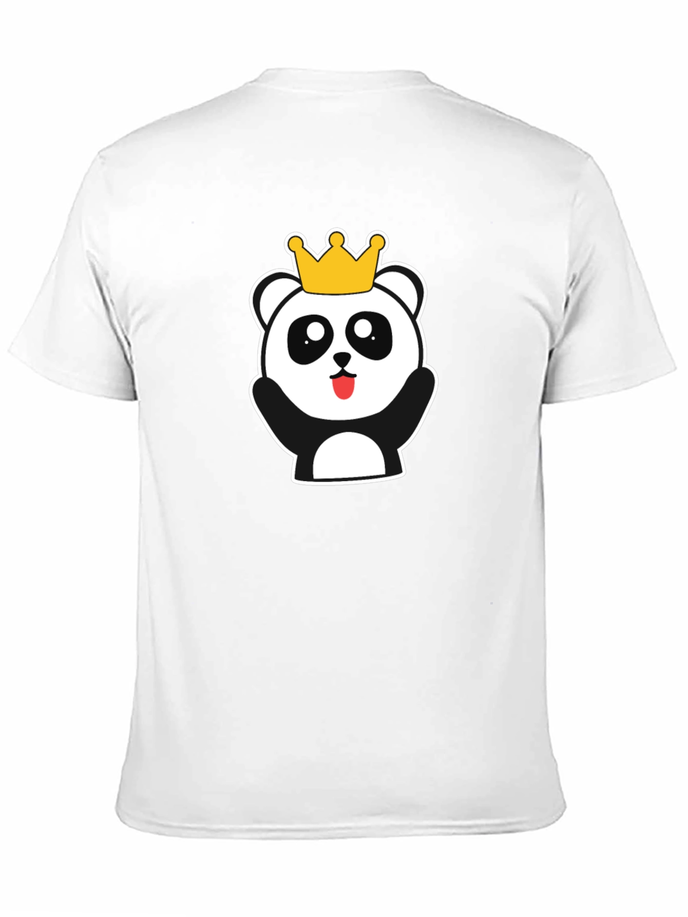 Cute Panda King Black T-Shirt