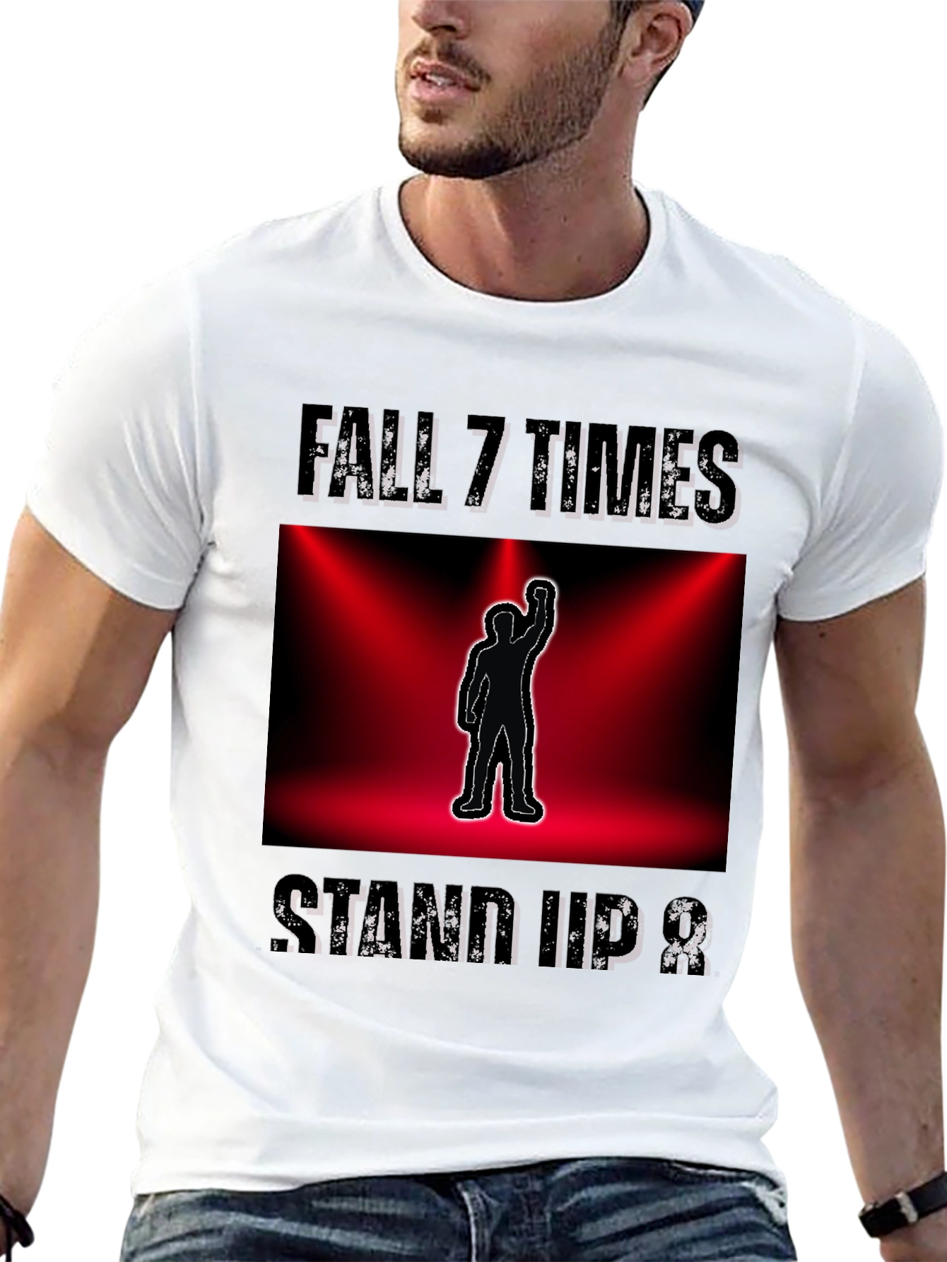 Fall 7 Times Stand Up 8 Motivational T-Shirt
