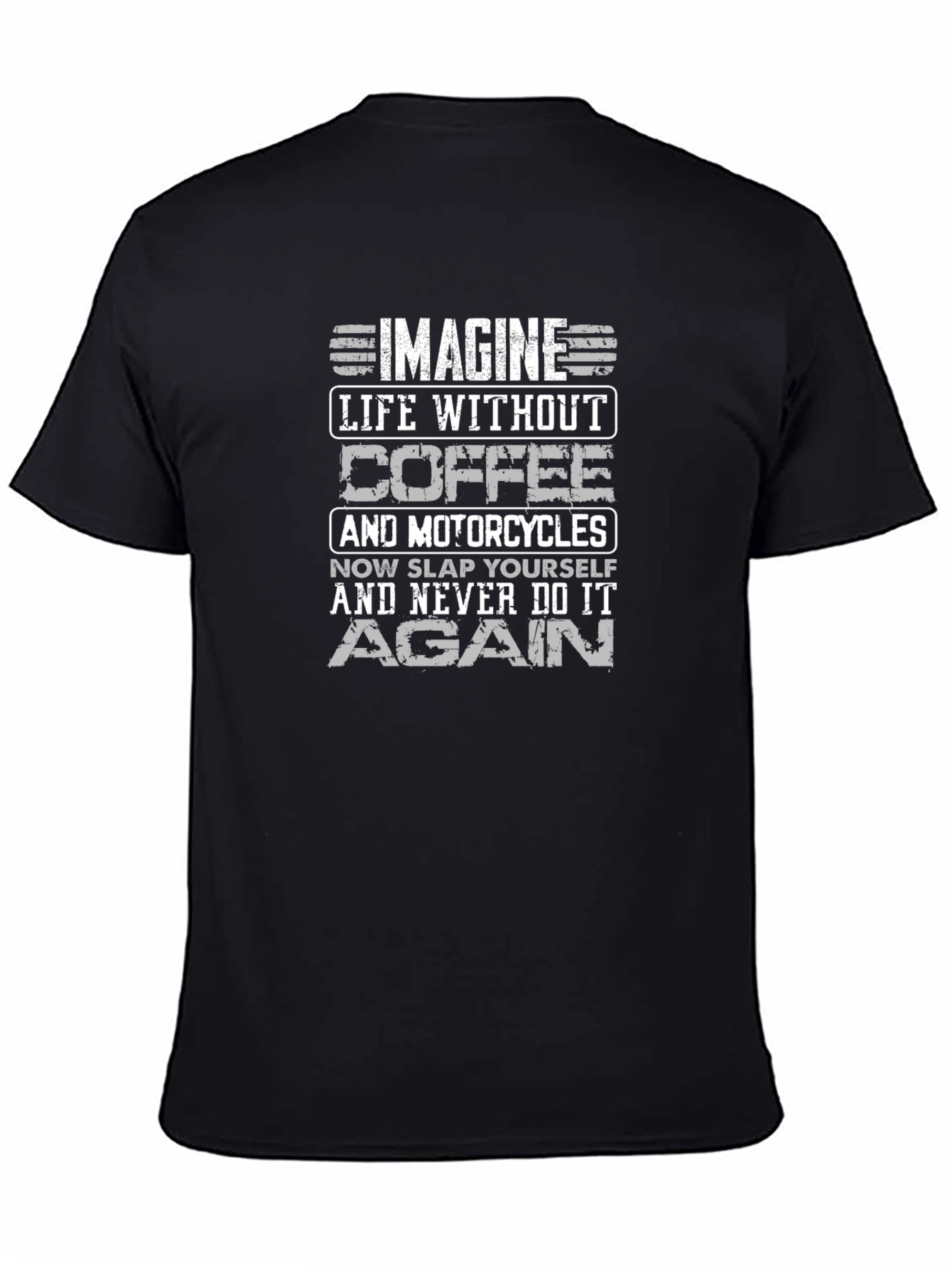 Coffee & Motorcycles Graphic T-Shirt - Black