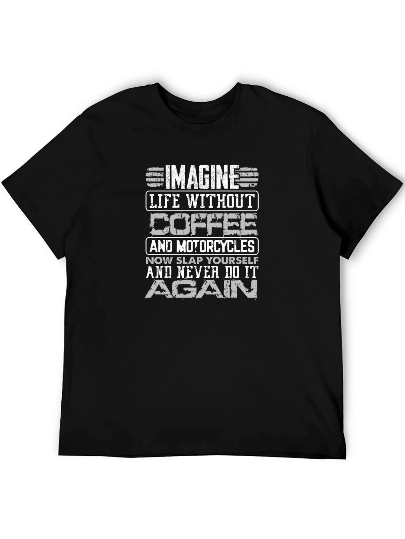 Coffee & Motorcycles Graphic T-Shirt - Black