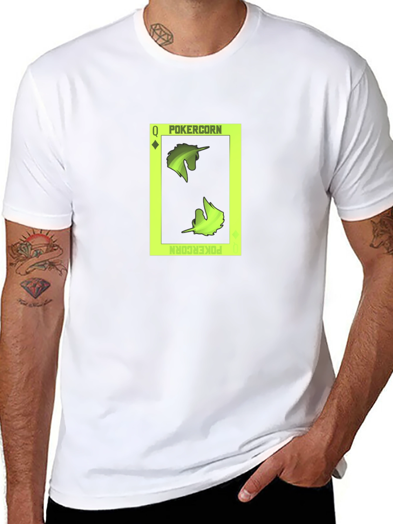 PokerCorn T-Shirt - Queen of Diamonds