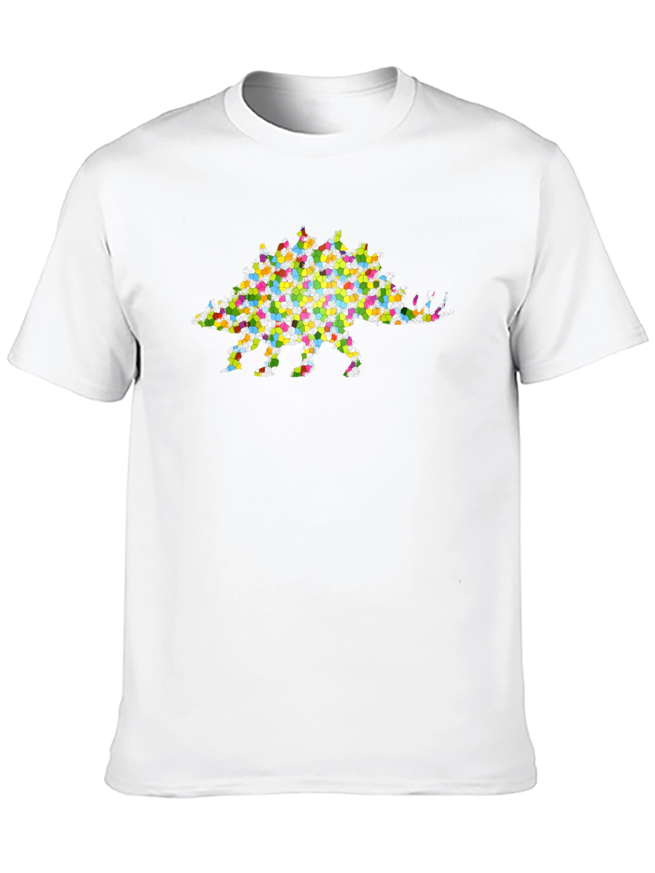 Colorful Stegosaurus Graphic T-Shirt