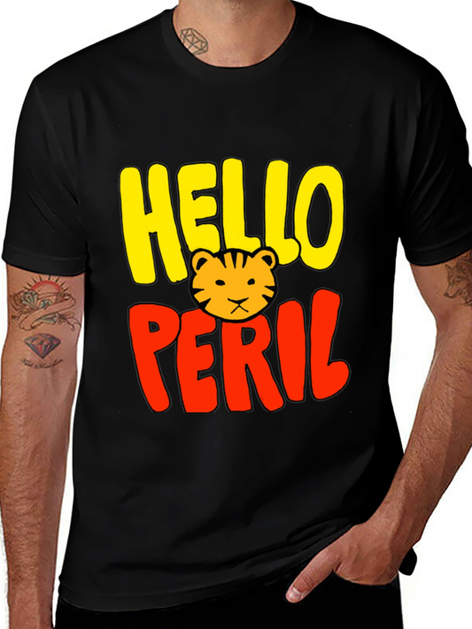 Hello Peril Tiger Graphic T-Shirt - Cool Trendy Tee