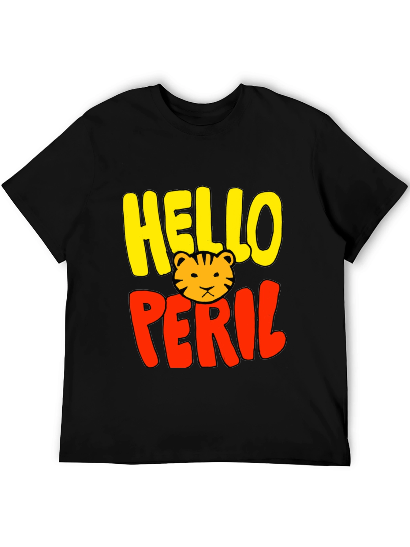 Hello Peril Tiger Graphic T-Shirt - Cool Trendy Tee