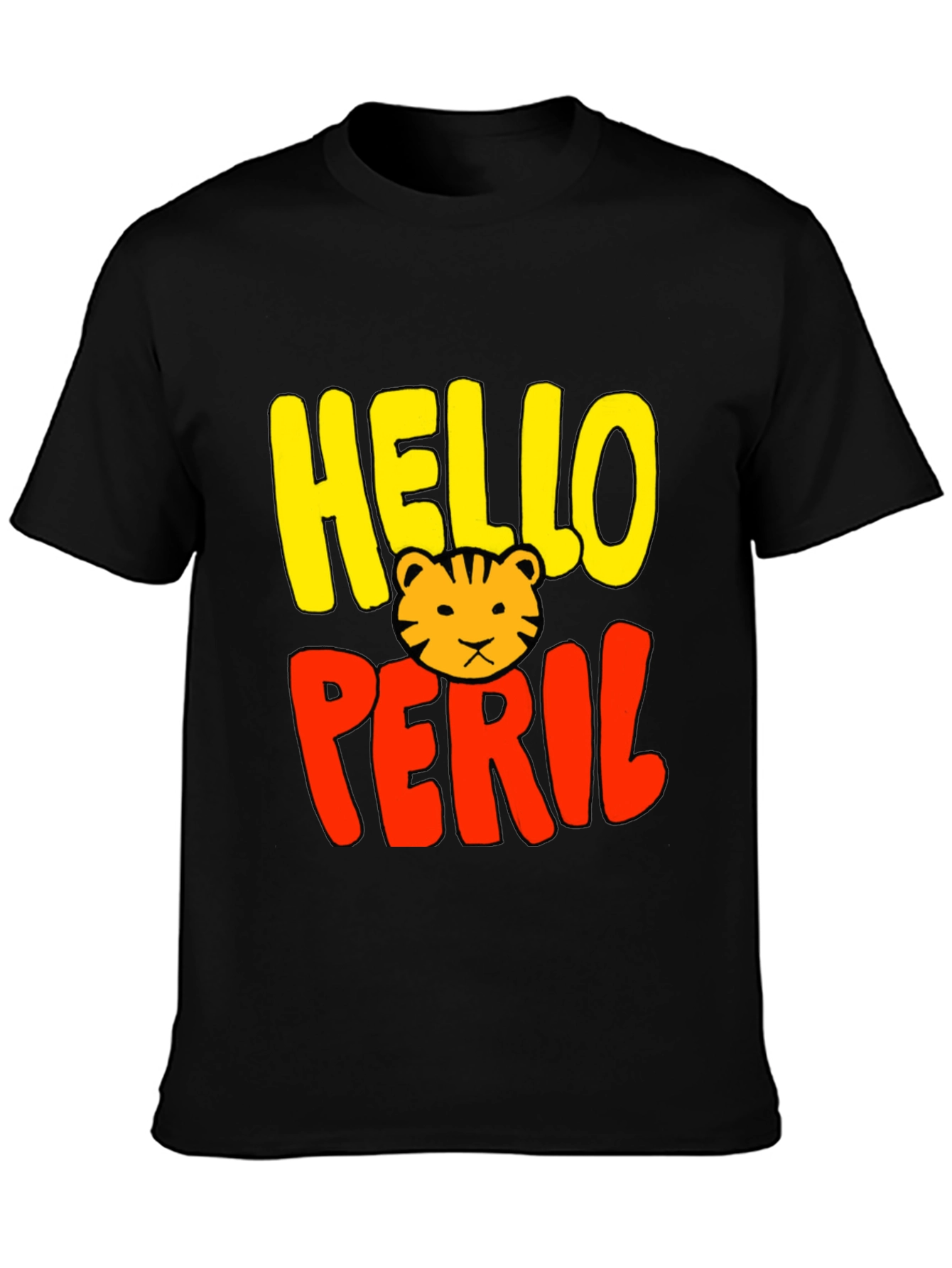 Hello Peril Tiger Graphic T-Shirt - Cool Trendy Tee