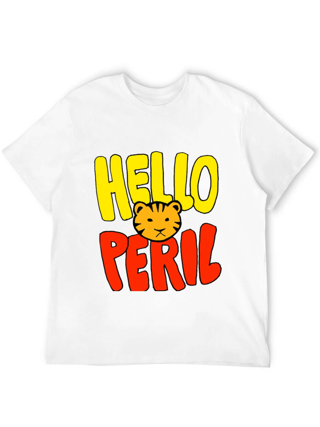 Hello Peril Tiger Graphic T-Shirt - Cool Trendy Tee