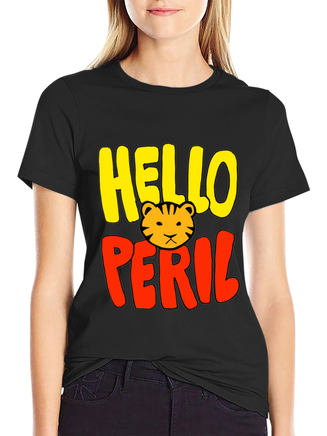Hello Peril Tiger Graphic T-Shirt - Cool Trendy Tee