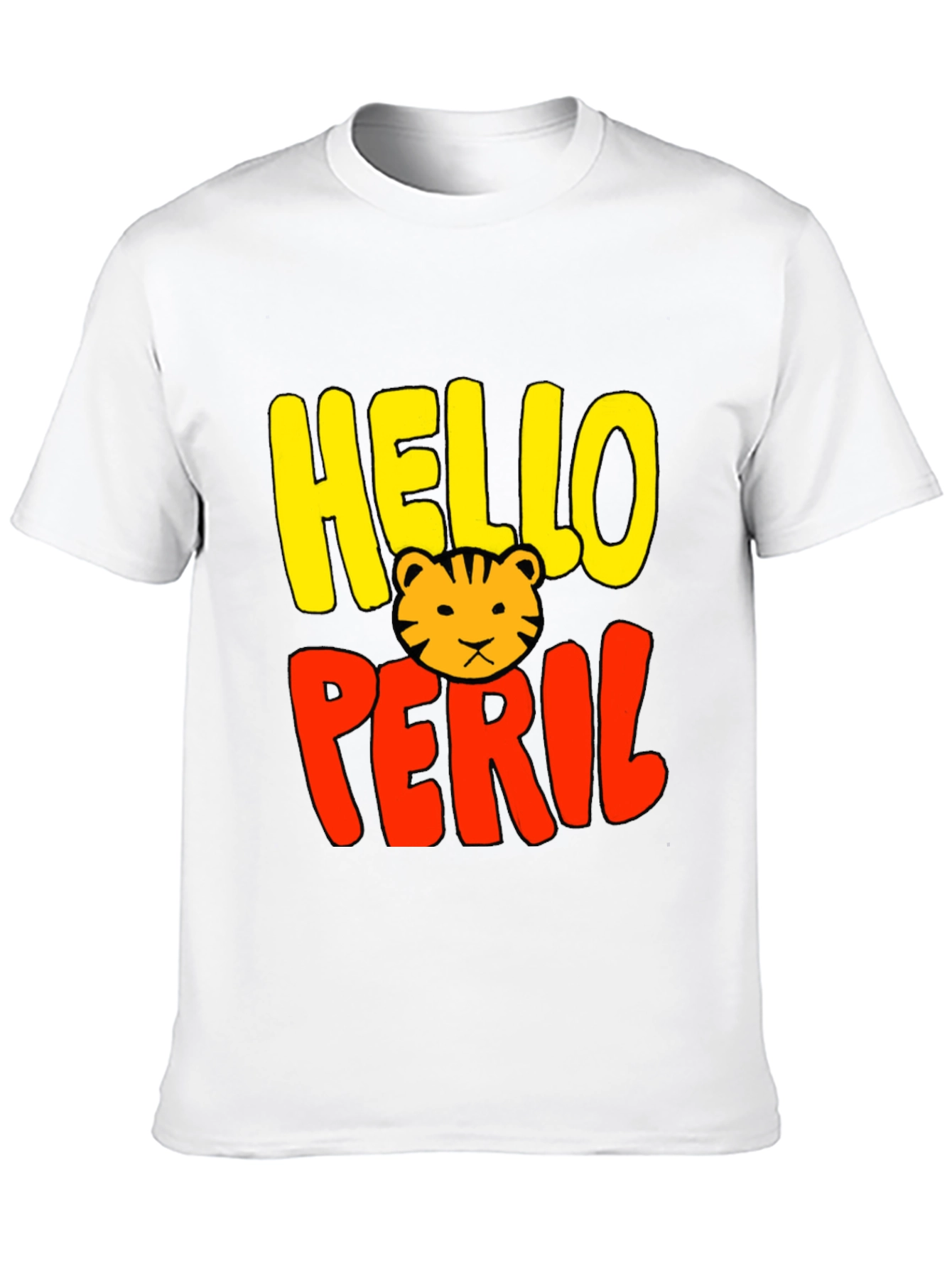 Hello Peril Tiger Graphic T-Shirt - Cool Trendy Tee