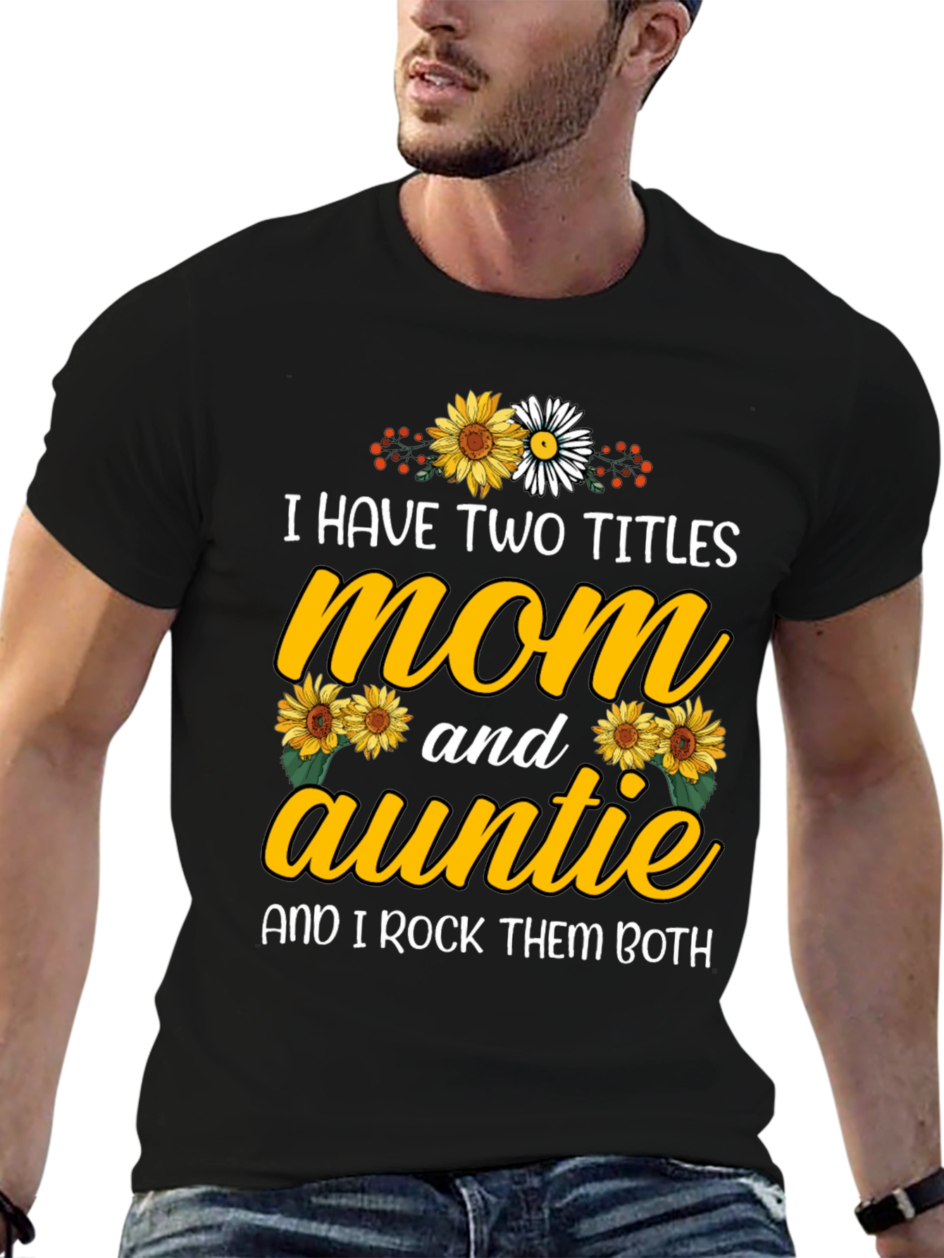 Mom and Auntie Sunflower Graphic Tee