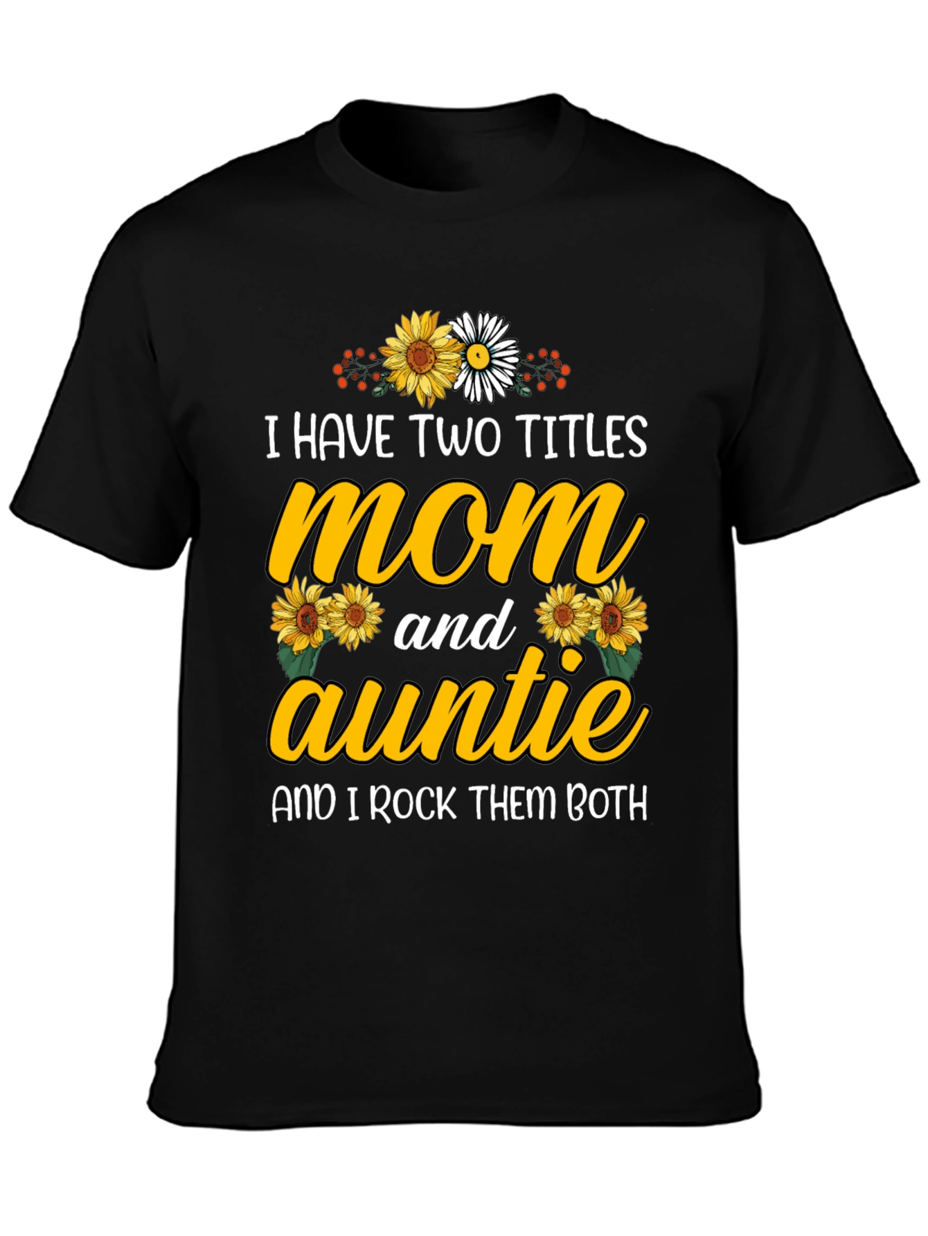 Mom and Auntie Sunflower Graphic Tee
