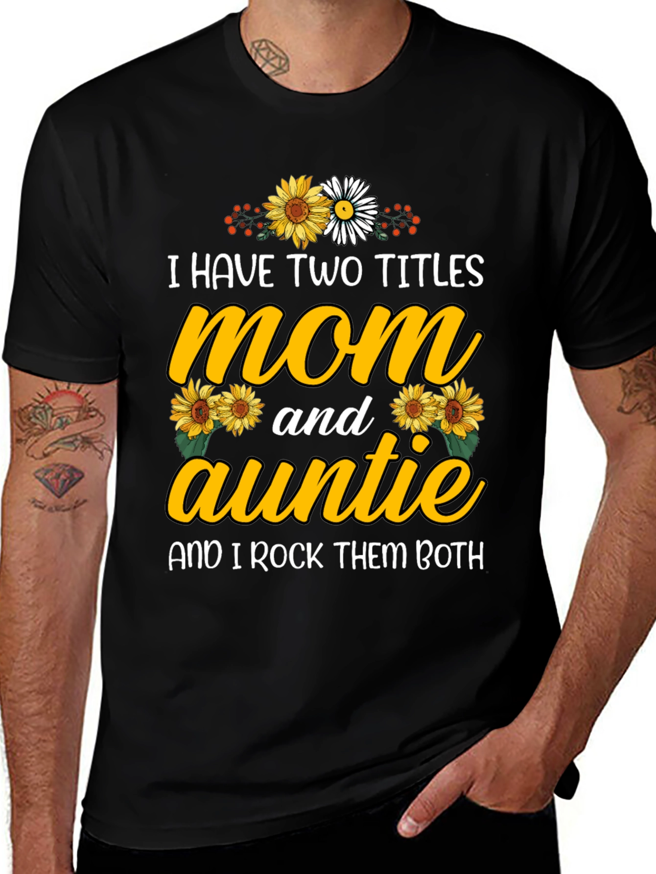 Mom and Auntie Sunflower Graphic Tee