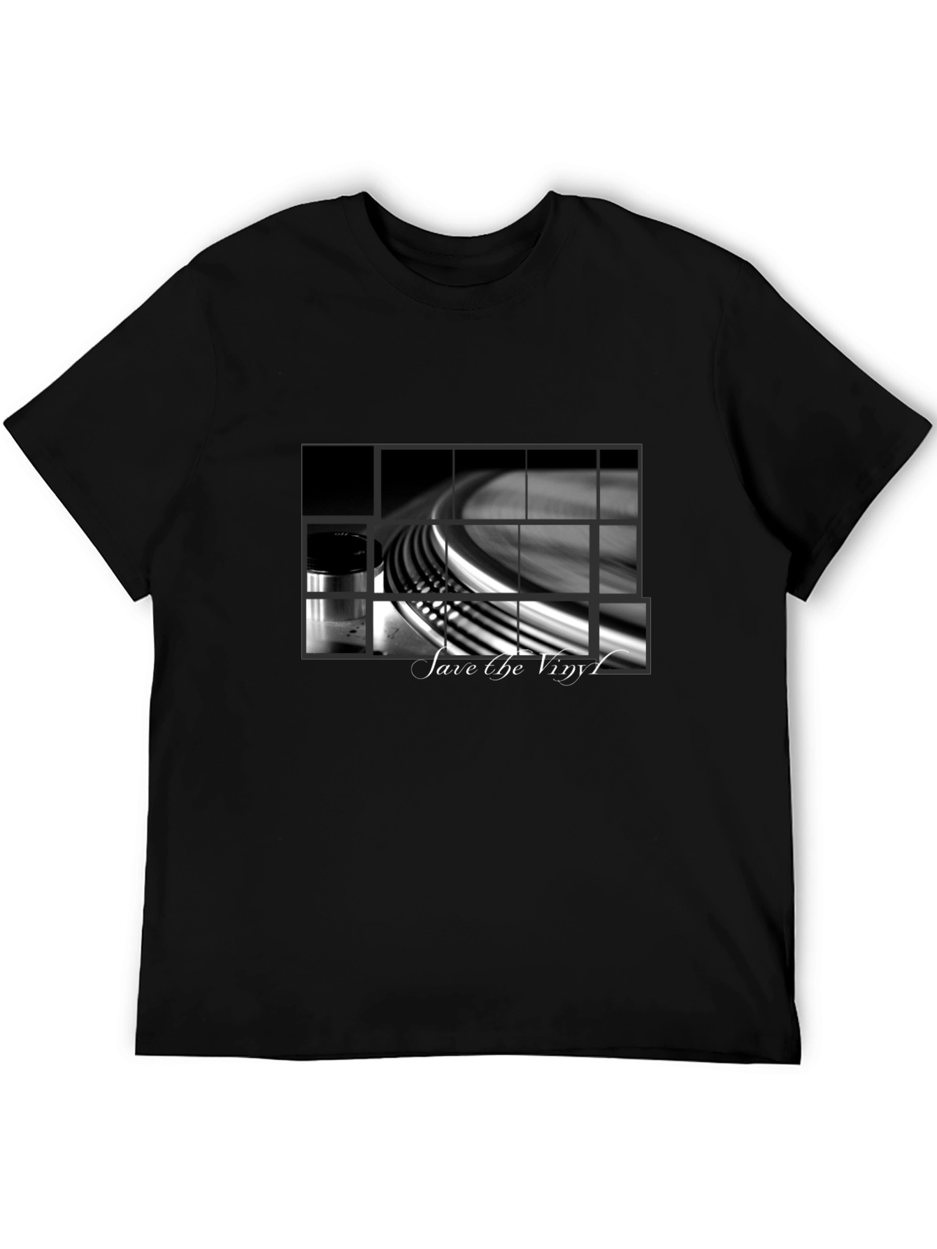 Save The Vinyl Graphic Tee - Black