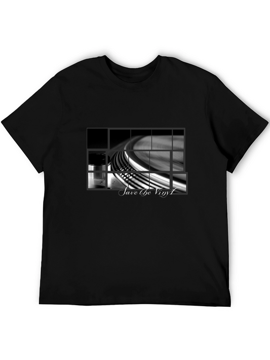 Save The Vinyl Graphic Tee - Black