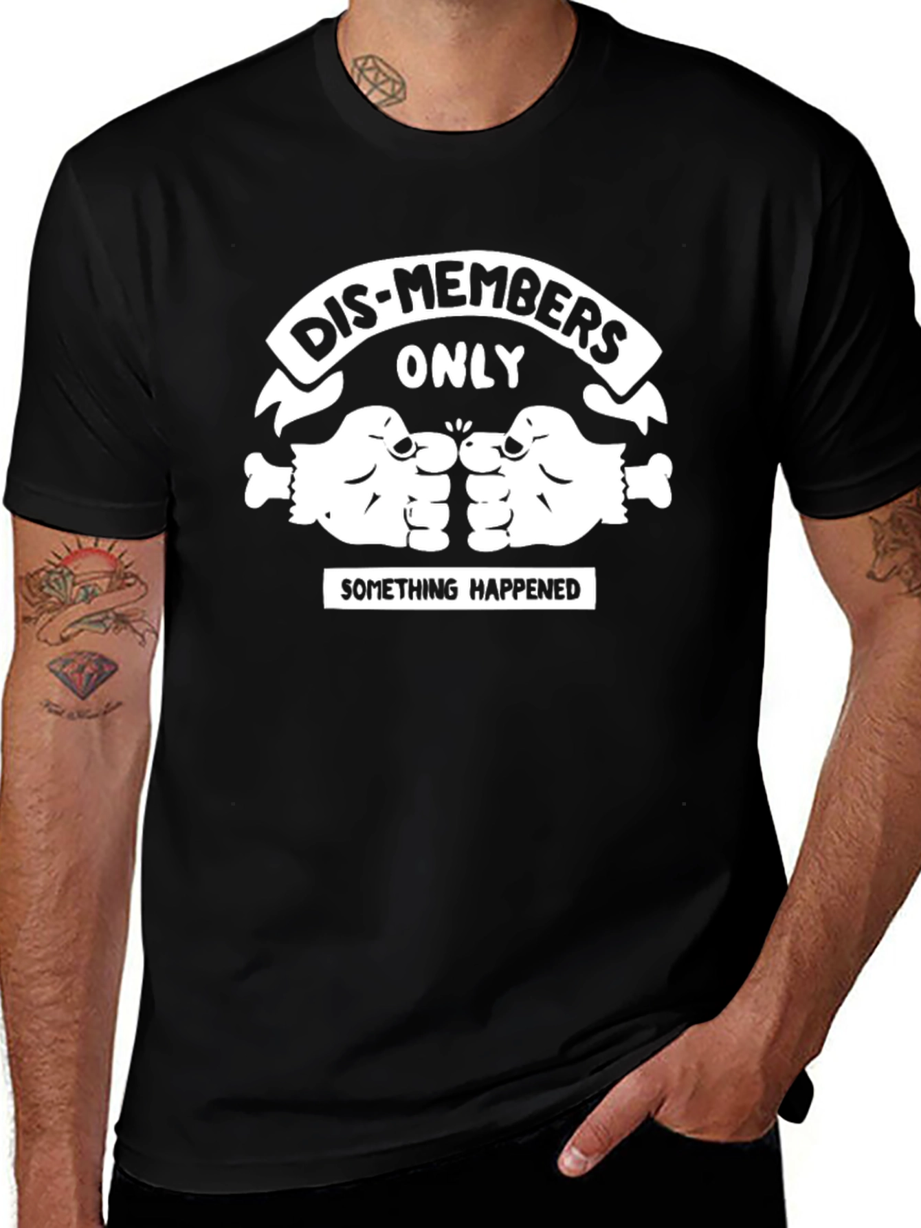 Dis-Members Only Graphic Tee - Black