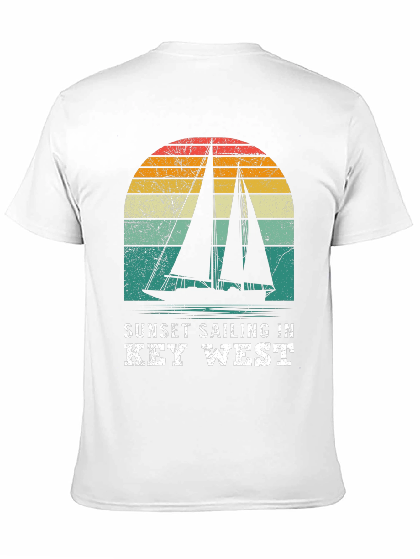 Sunset Sailing in Key West Black T-Shirt