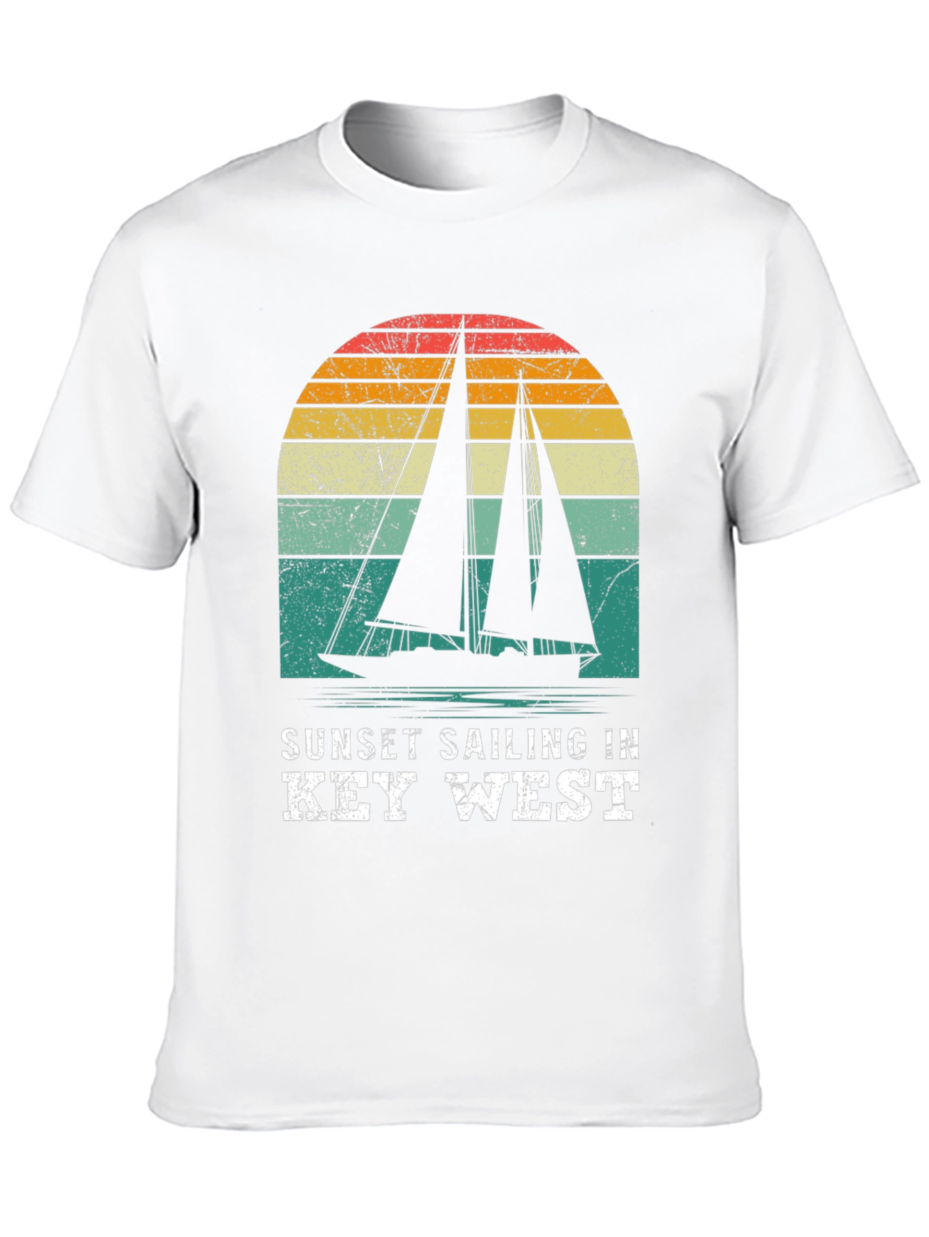 Sunset Sailing in Key West Black T-Shirt