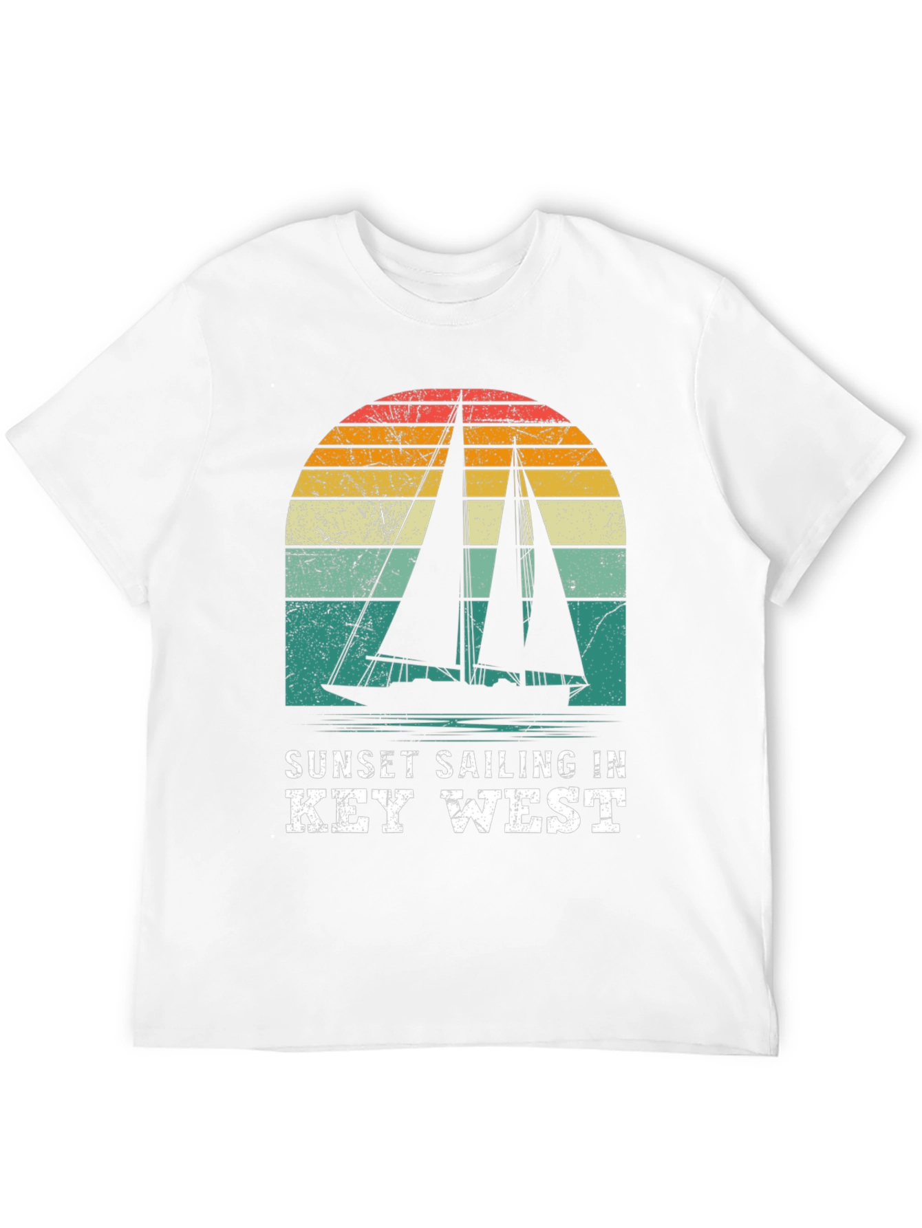 Sunset Sailing in Key West Black T-Shirt