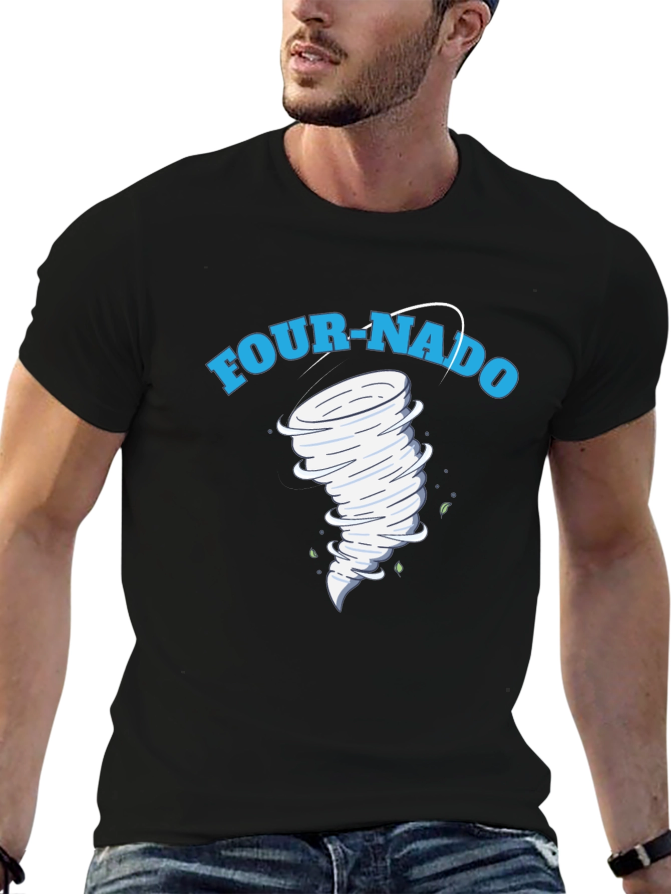 Four-Nado Graphic T-Shirt Novelty Design