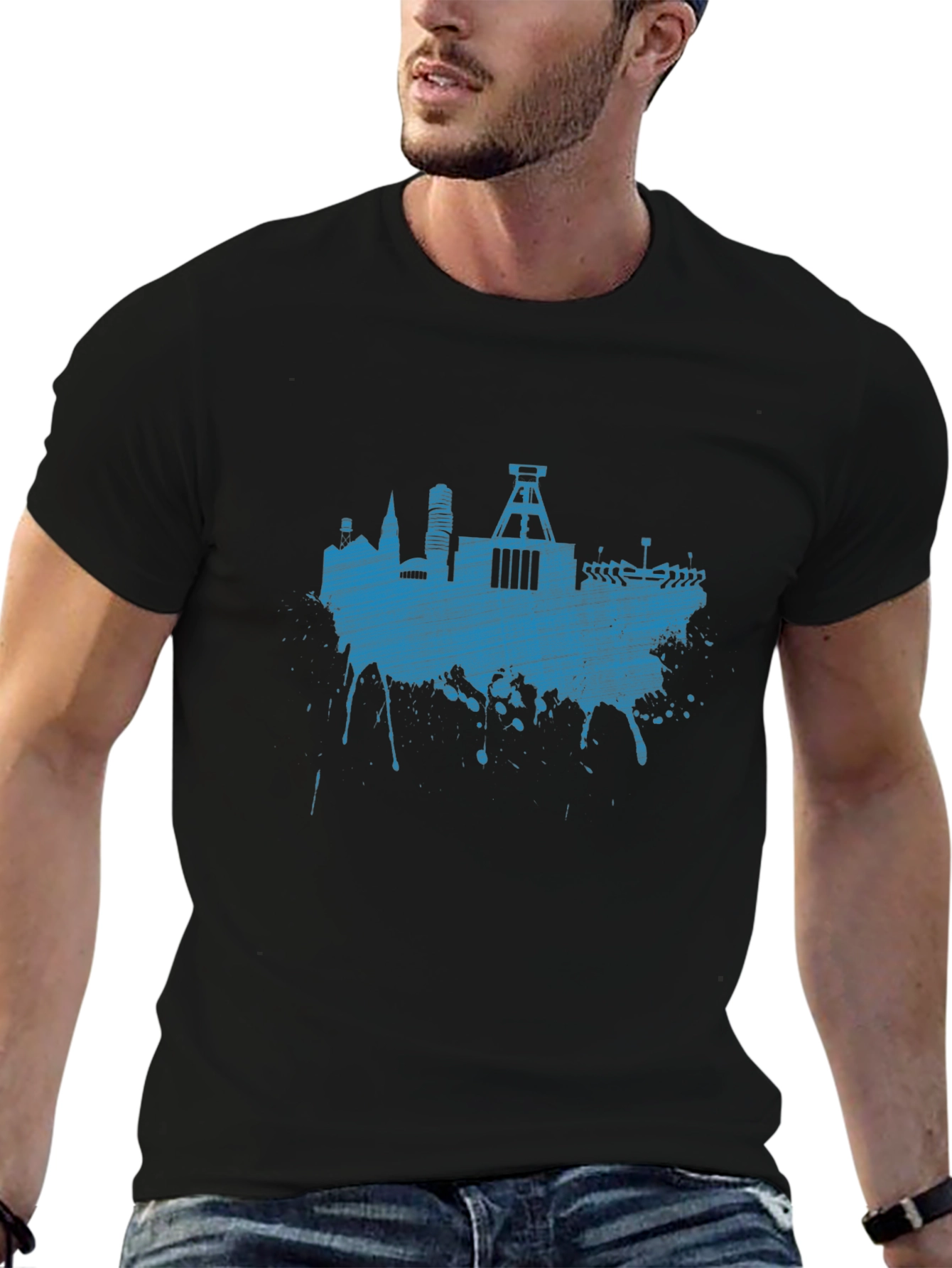 Urban Ink Skyline T-Shirt - Mens