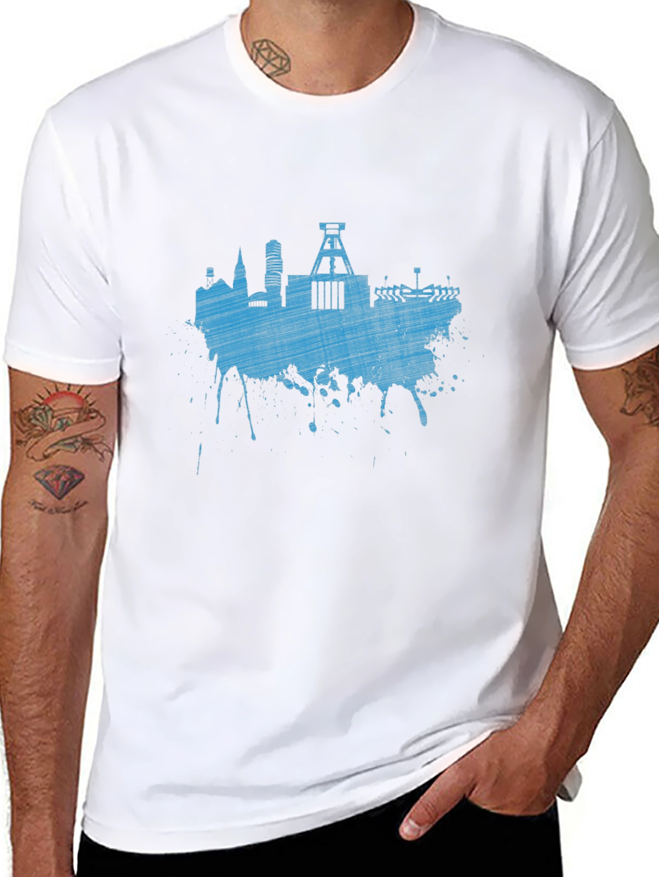 Urban Ink Skyline T-Shirt - Mens