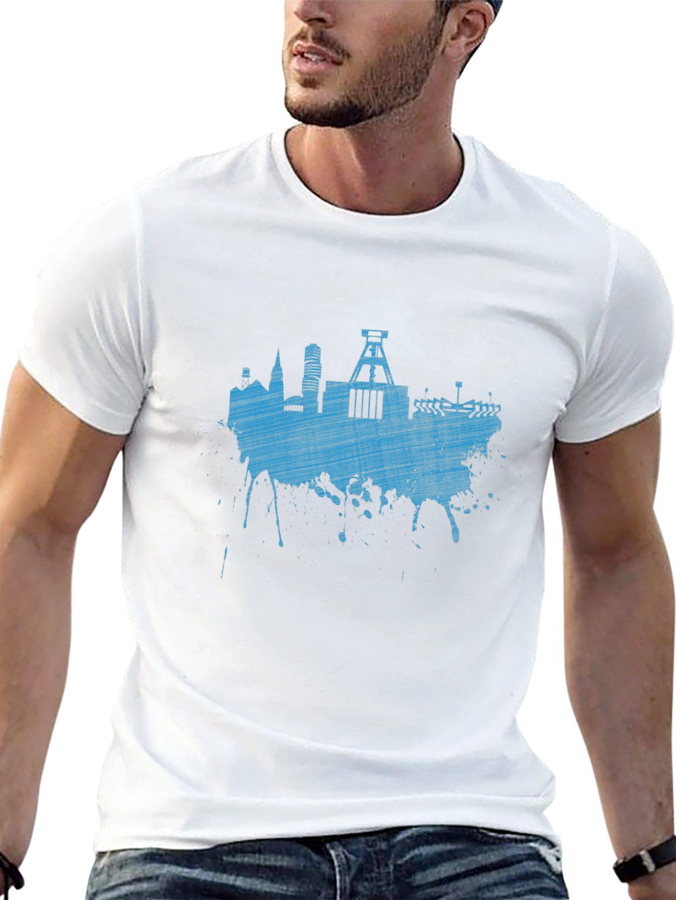 Urban Ink Skyline T-Shirt - Mens