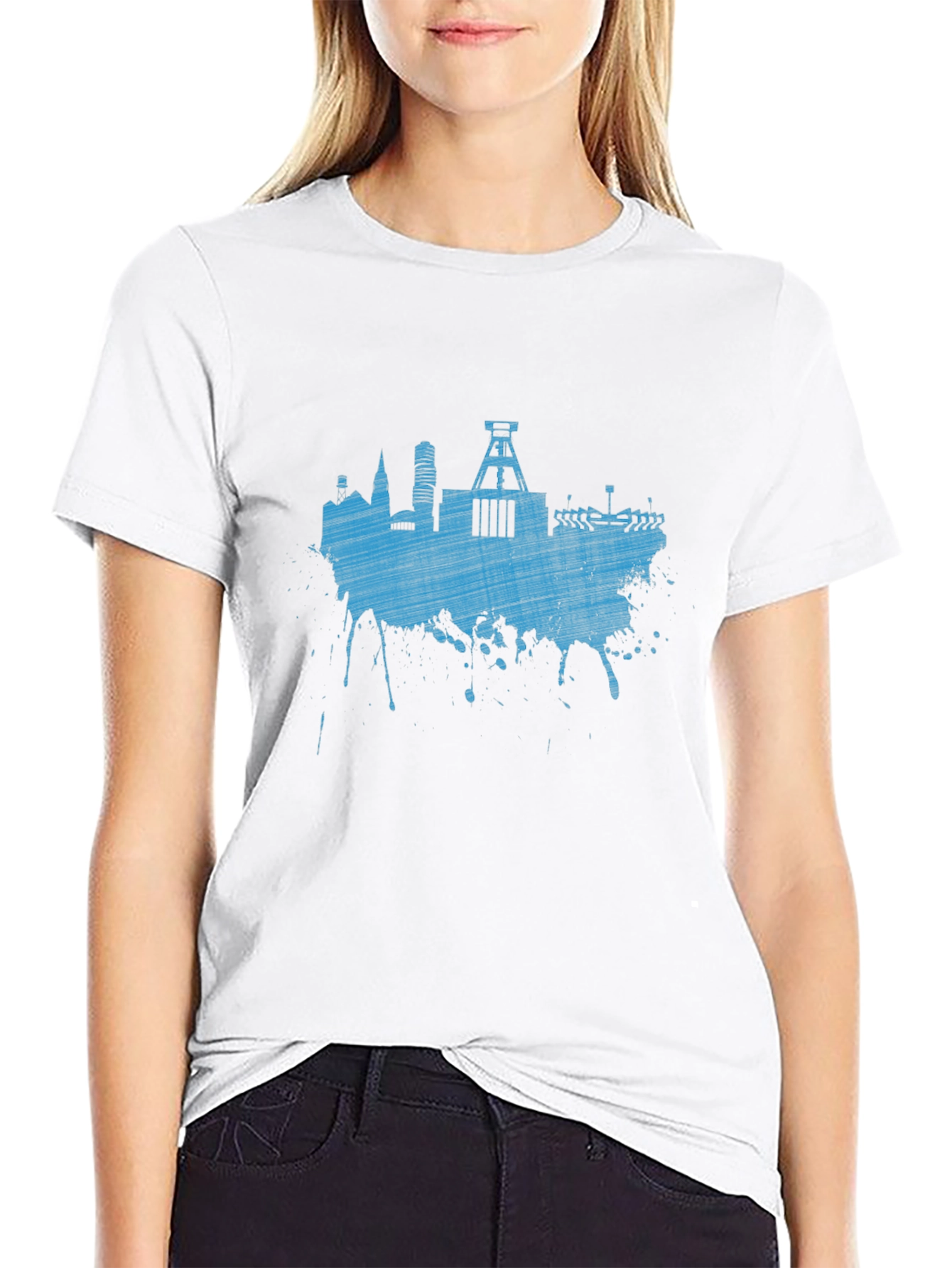 Urban Ink Skyline T-Shirt - Mens