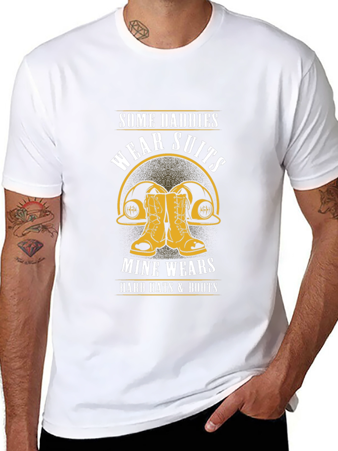 Daddy Hard Hat & Boots Graphic Tee