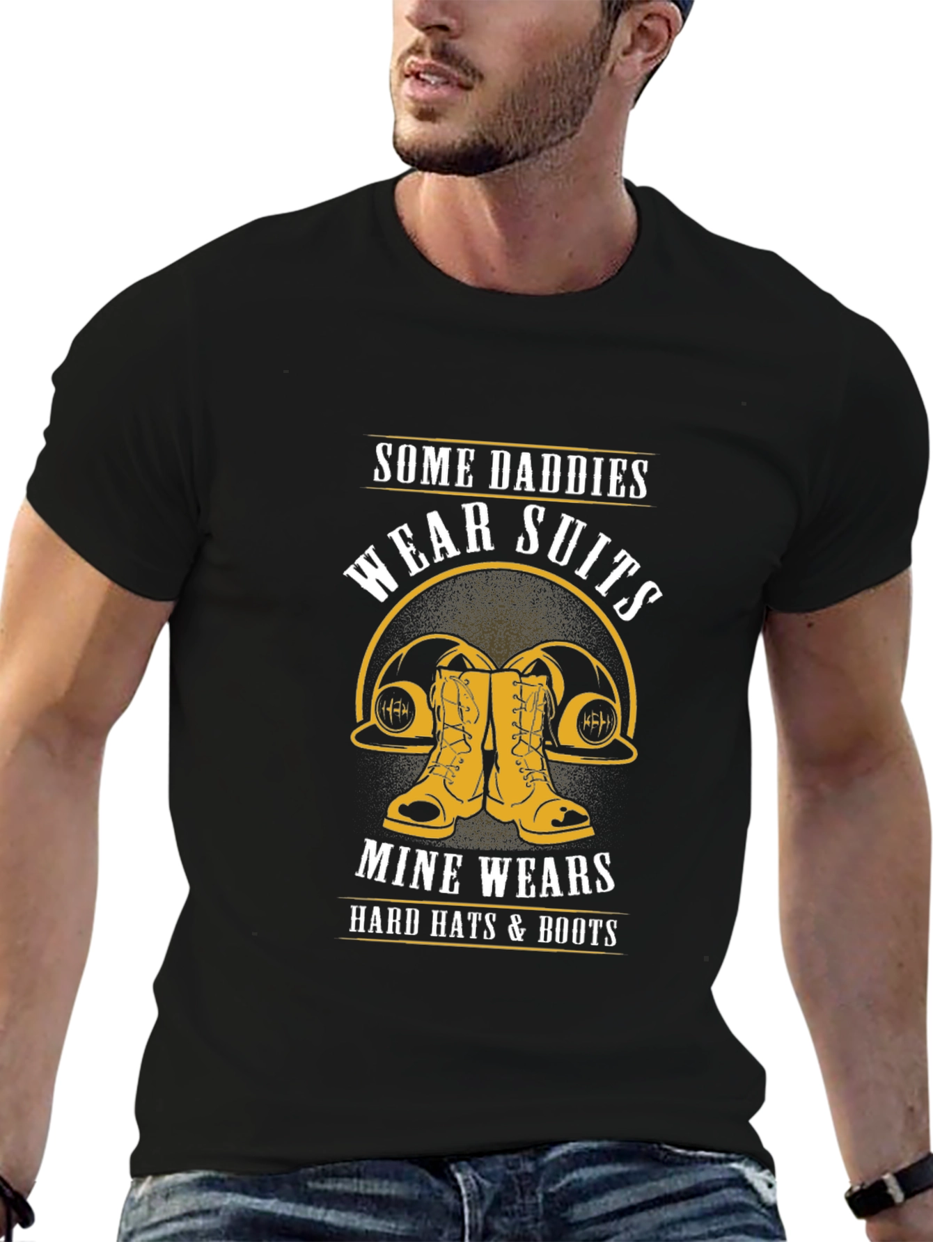 Daddy Hard Hat & Boots Graphic Tee