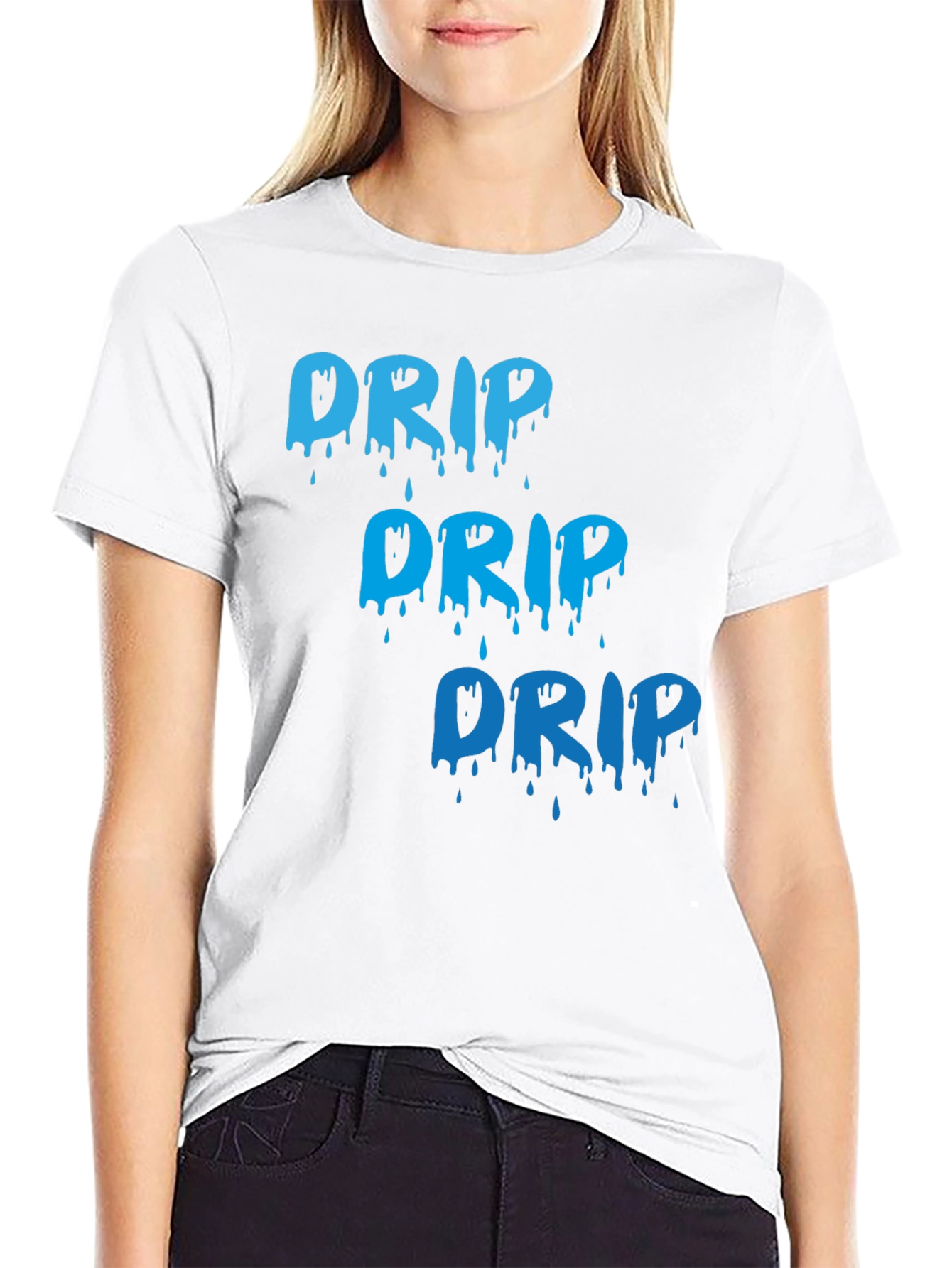Mens Black Drip Graphic Tee