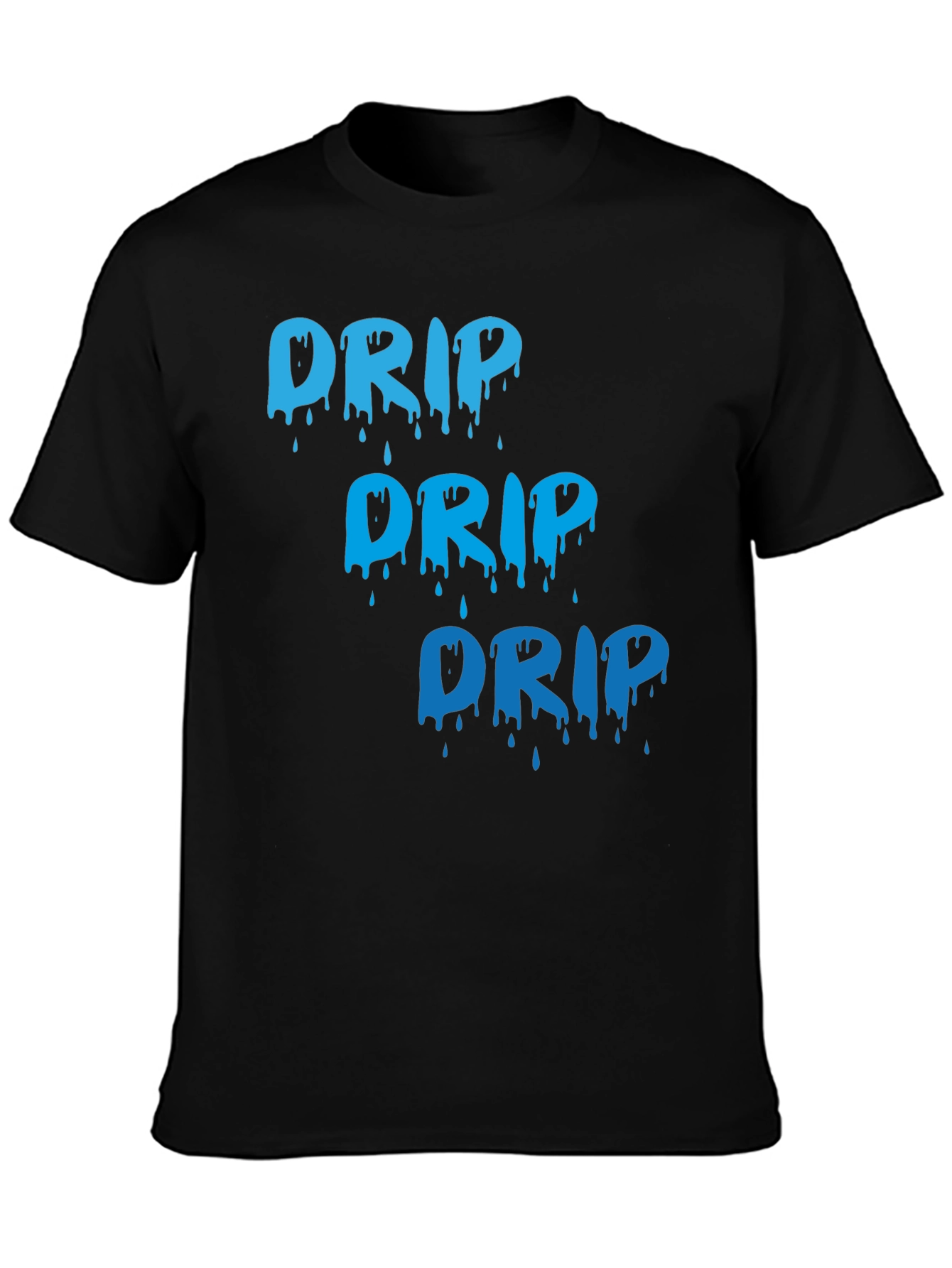 Mens Black Drip Graphic Tee
