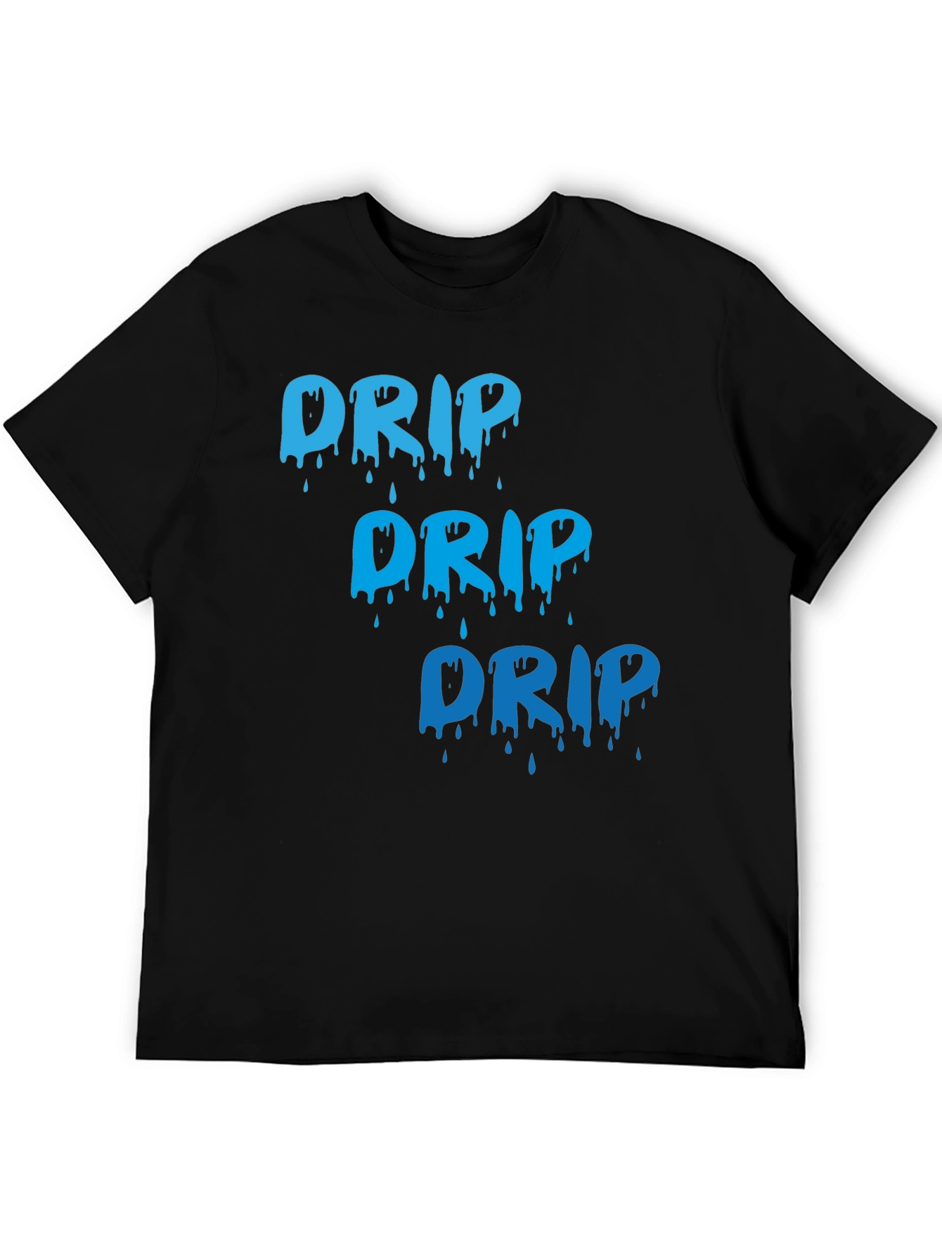 Mens Black Drip Graphic Tee