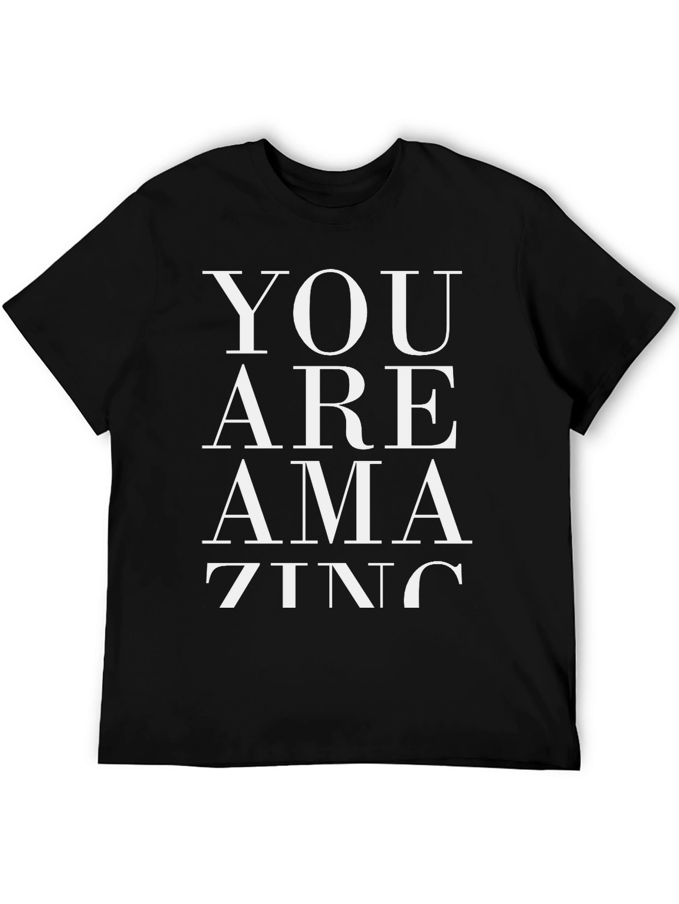 You Are Amazing Graphic Tee - Black Cotton T-Shirt