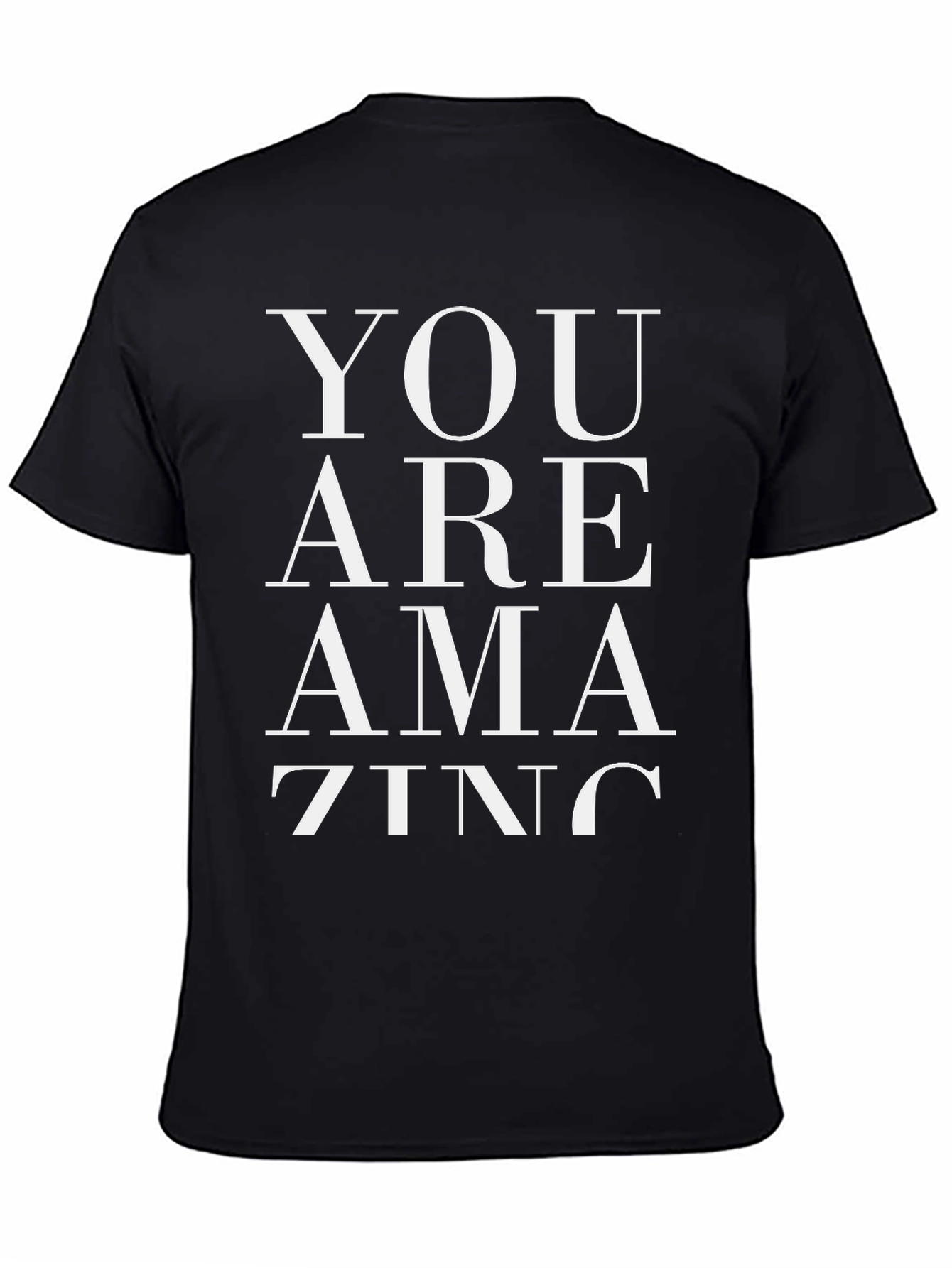 You Are Amazing Graphic Tee - Black Cotton T-Shirt