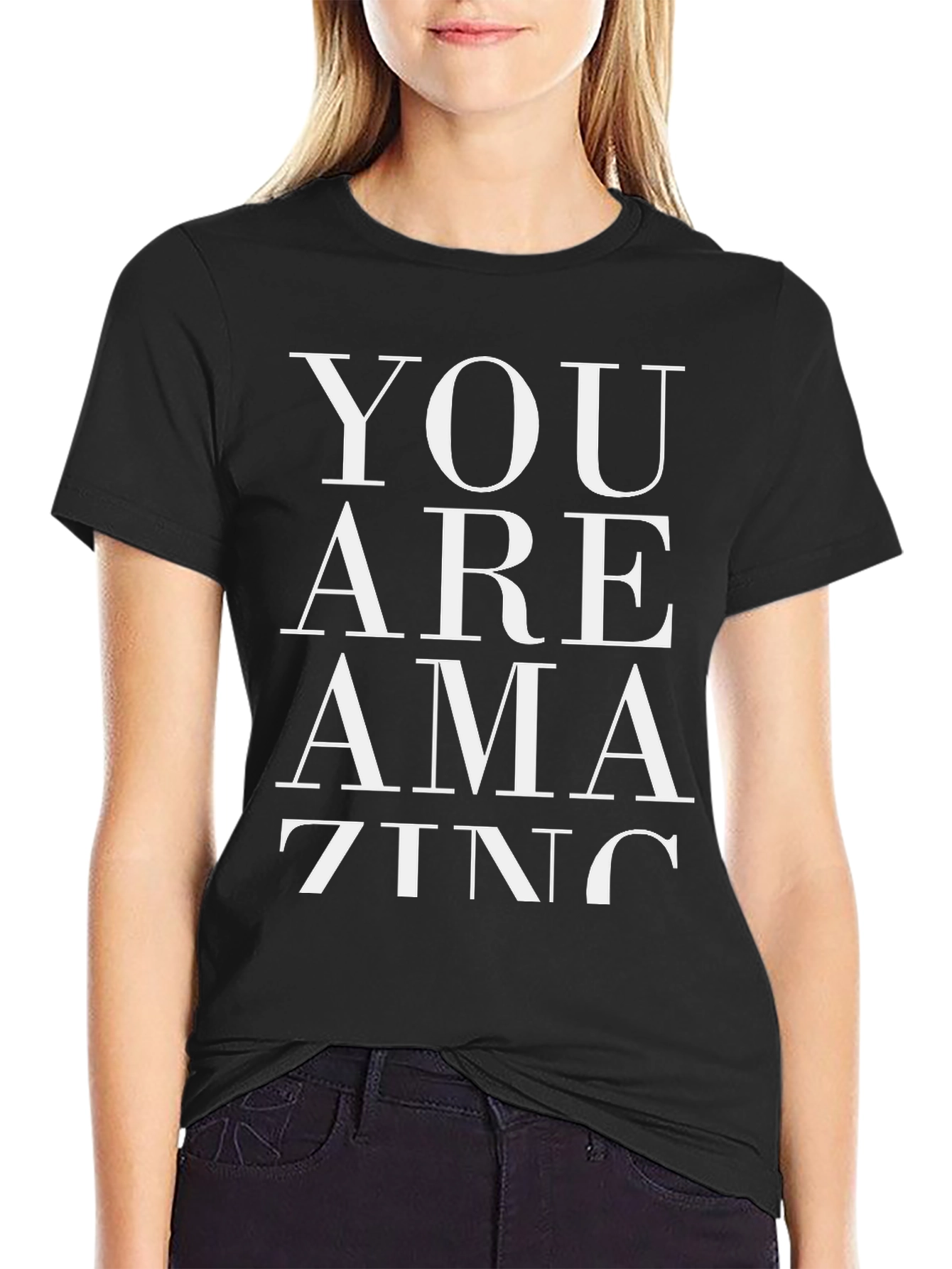 You Are Amazing Graphic Tee - Black Cotton T-Shirt