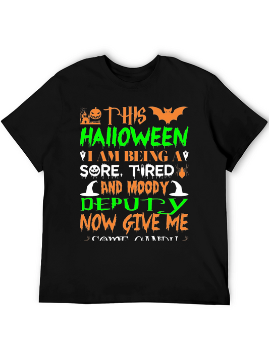 Halloween Deputy T-Shirt - Sore Tired Moody Costume