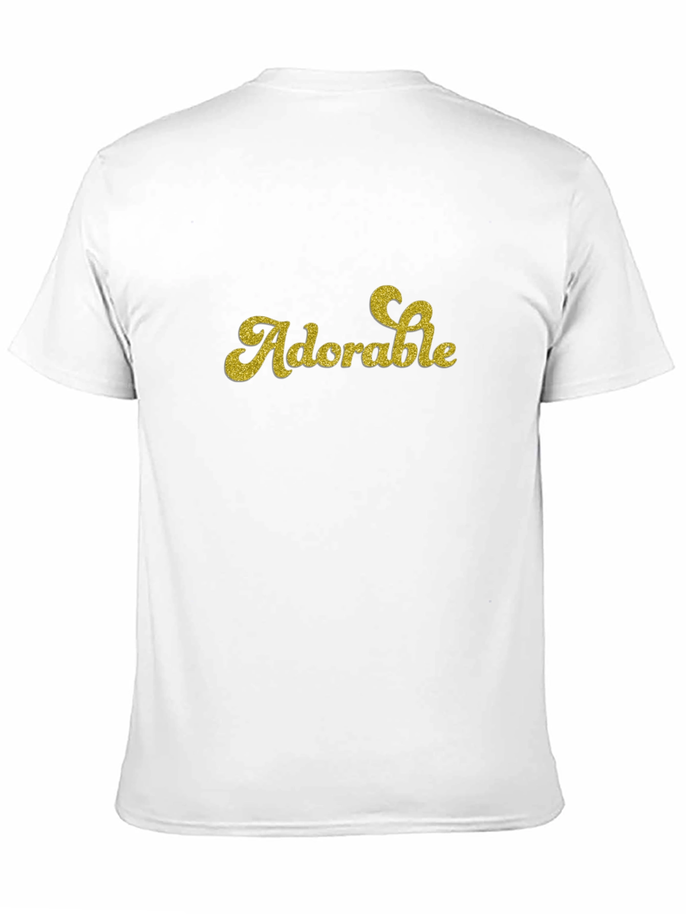 Adorable Glitter Text Black T-Shirt