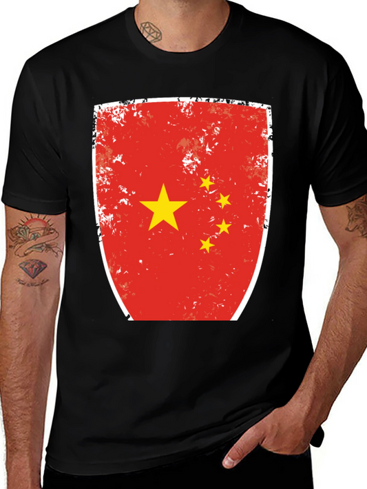 China Flag Shield T-Shirt - Patriotic Graphic Tee