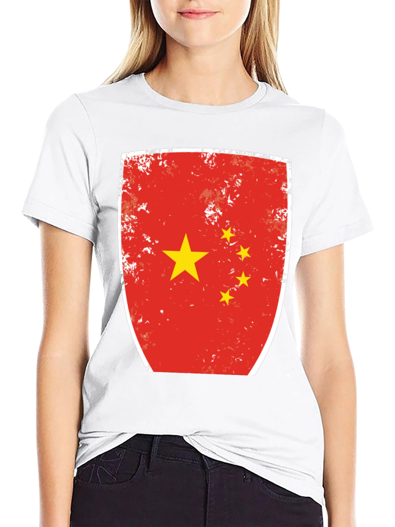 China Flag Shield T-Shirt - Patriotic Graphic Tee