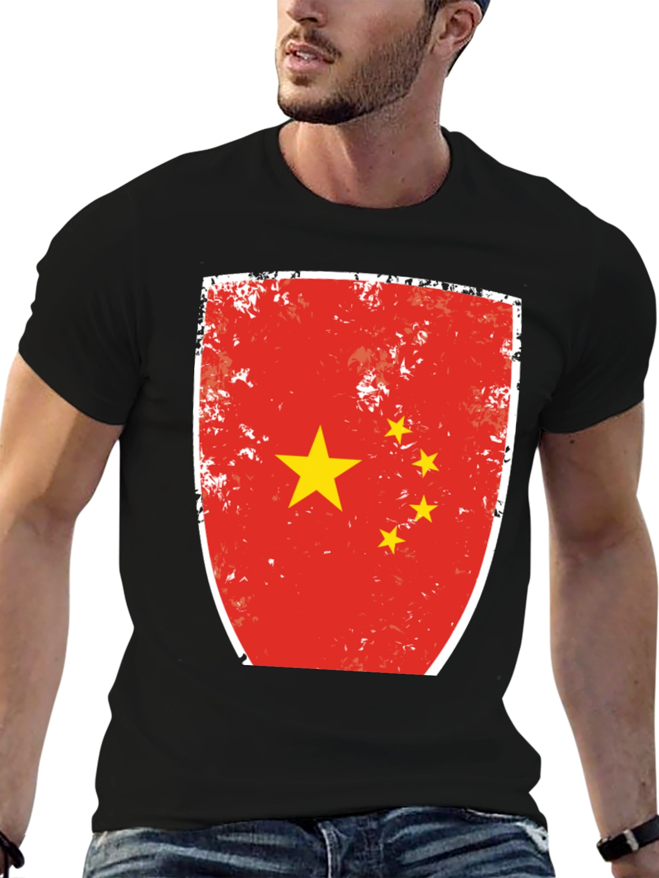 China Flag Shield T-Shirt - Patriotic Graphic Tee