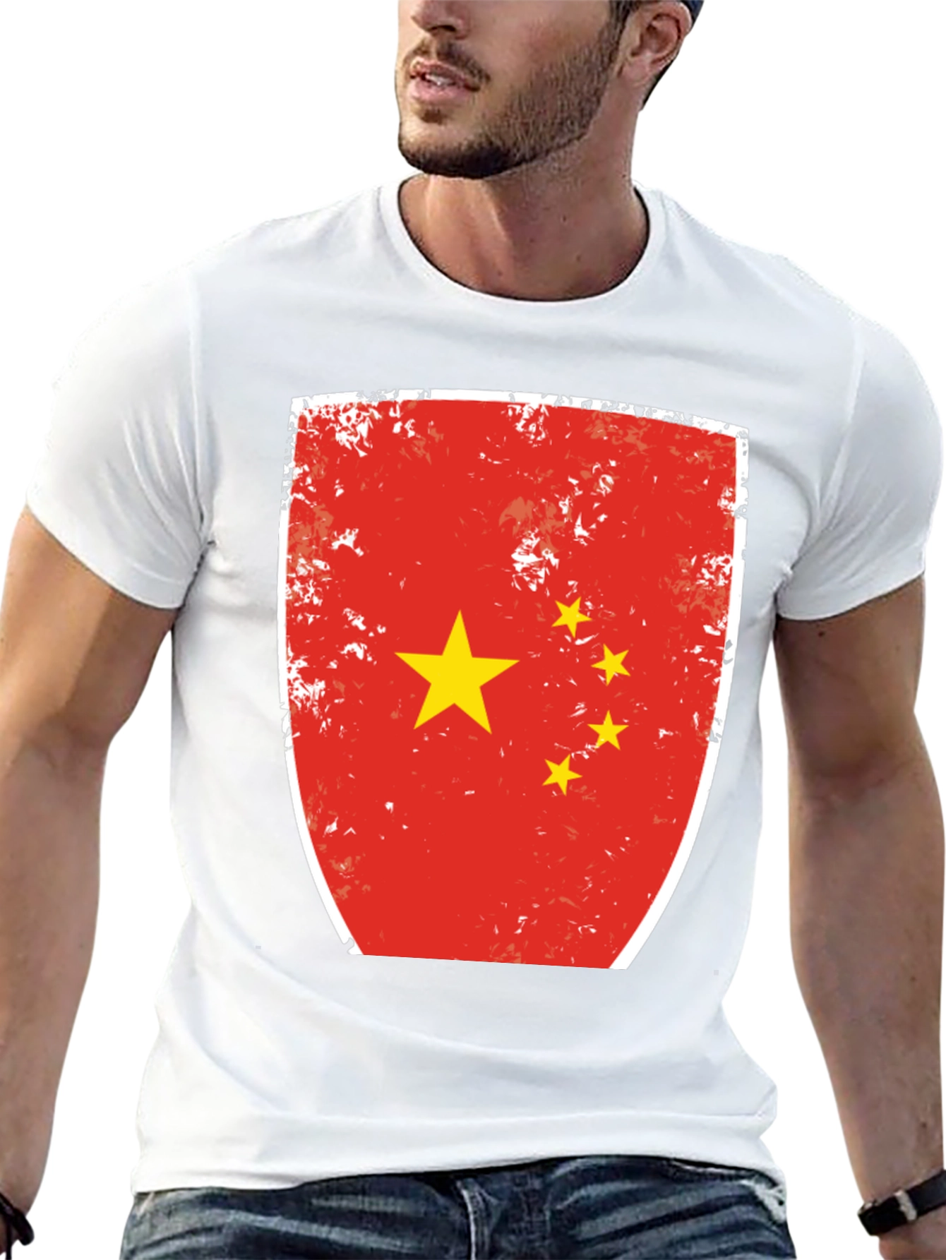 China Flag Shield T-Shirt - Patriotic Graphic Tee