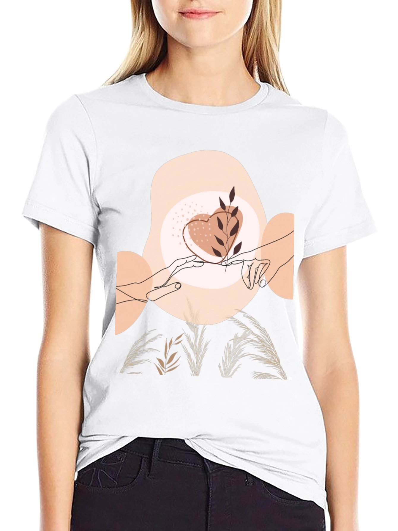 Artistic Graphic Tee - Love & Nature Design