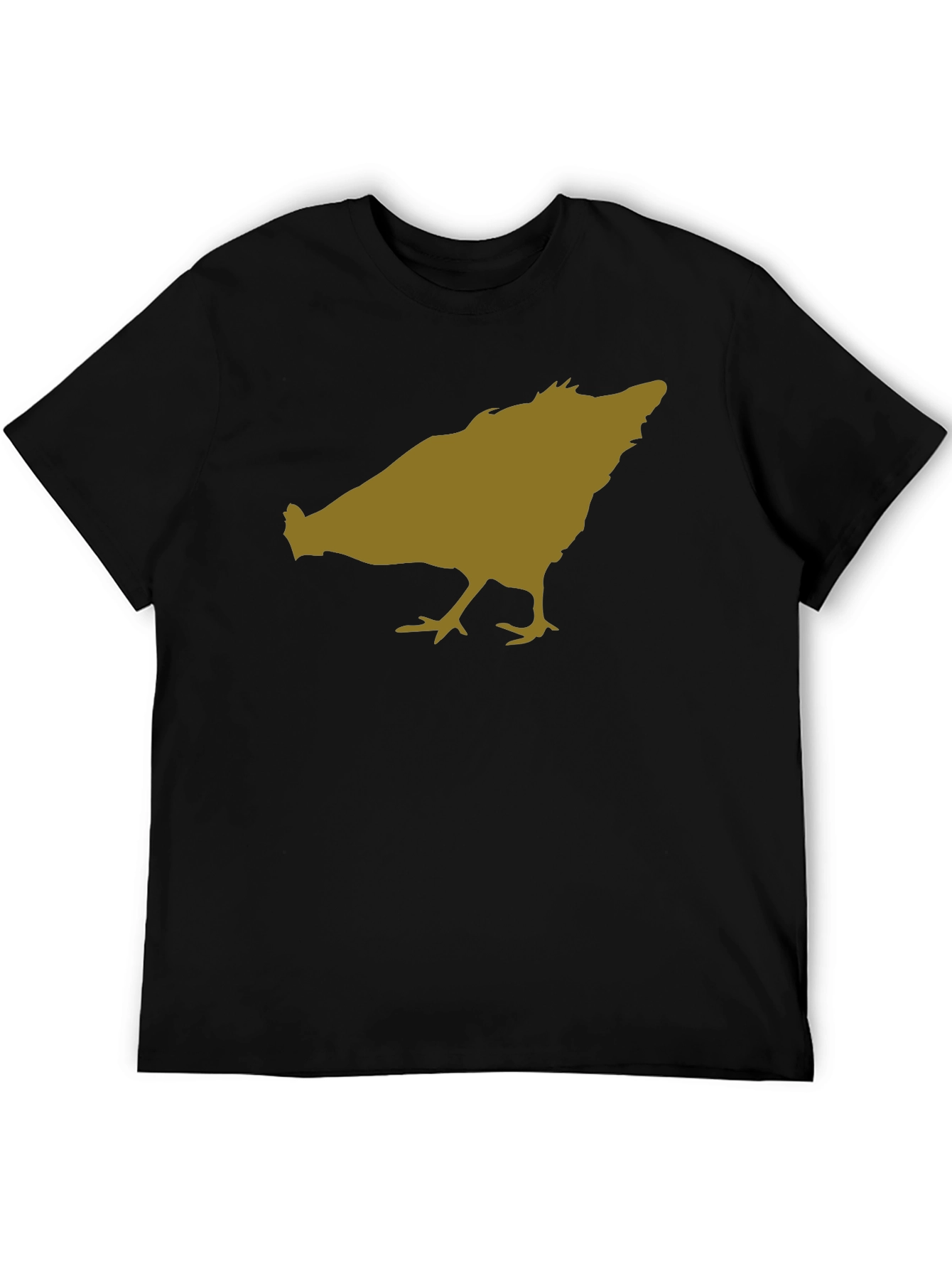 Chicken Silhouette Black T-Shirt
