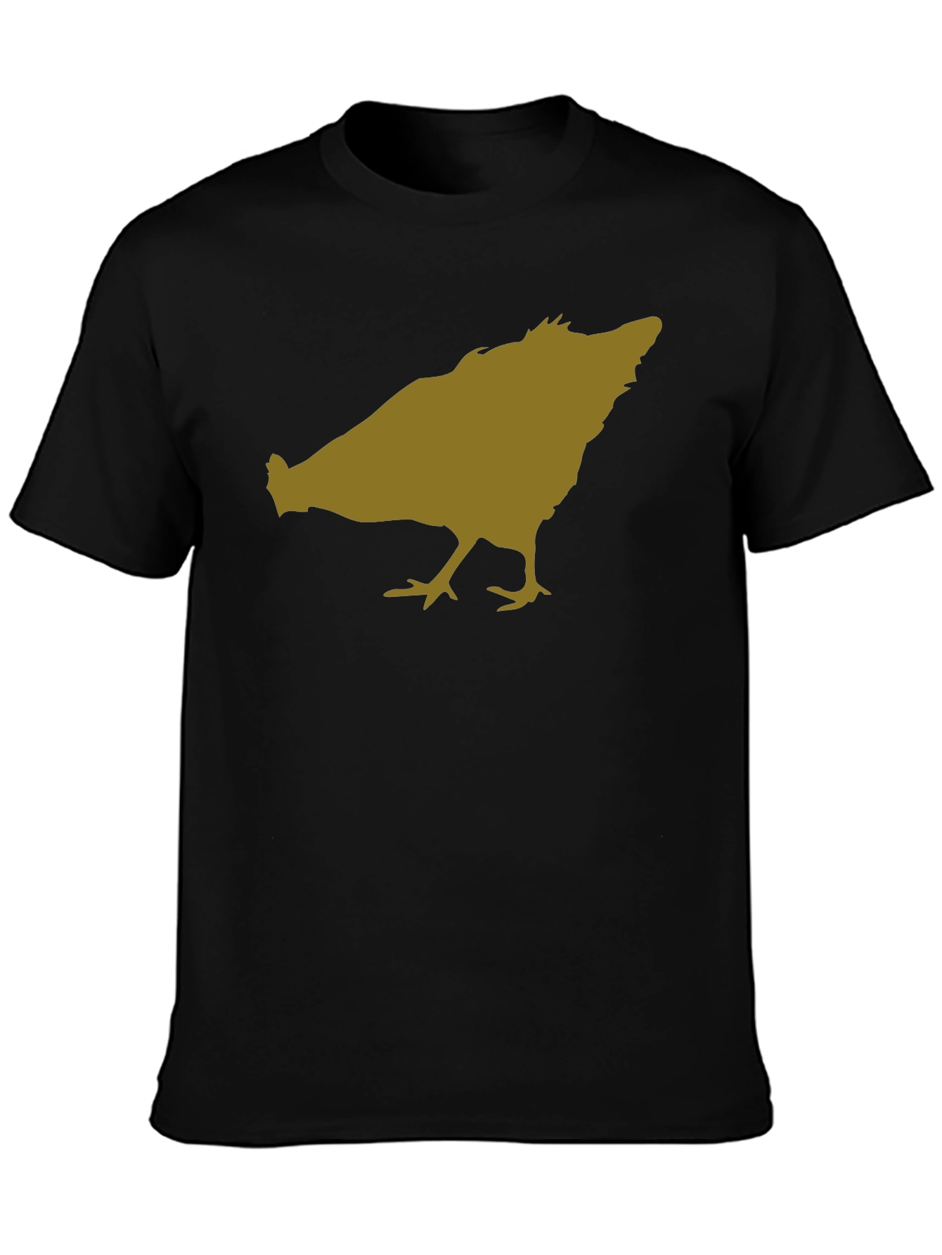 Chicken Silhouette Black T-Shirt