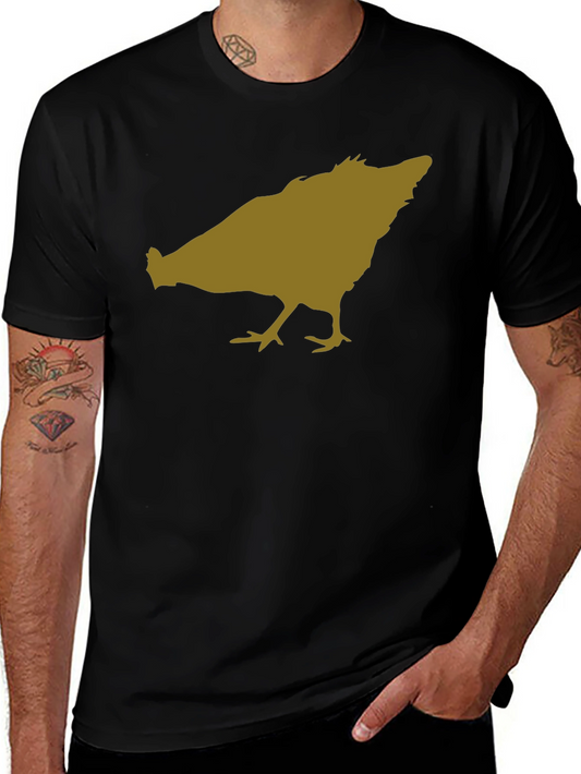 Chicken Silhouette Black T-Shirt