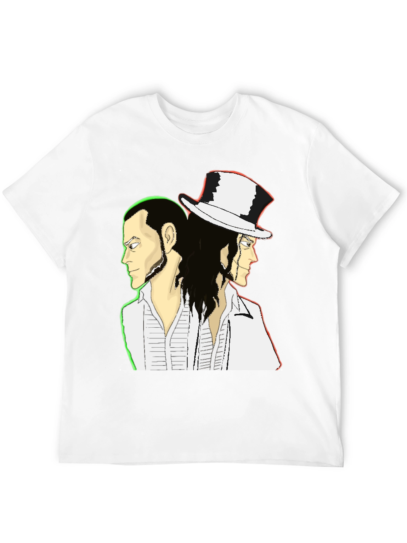 Double Image Graphic Tee - Unisex Black T-Shirt