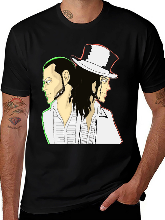 Double Image Graphic Tee - Unisex Black T-Shirt