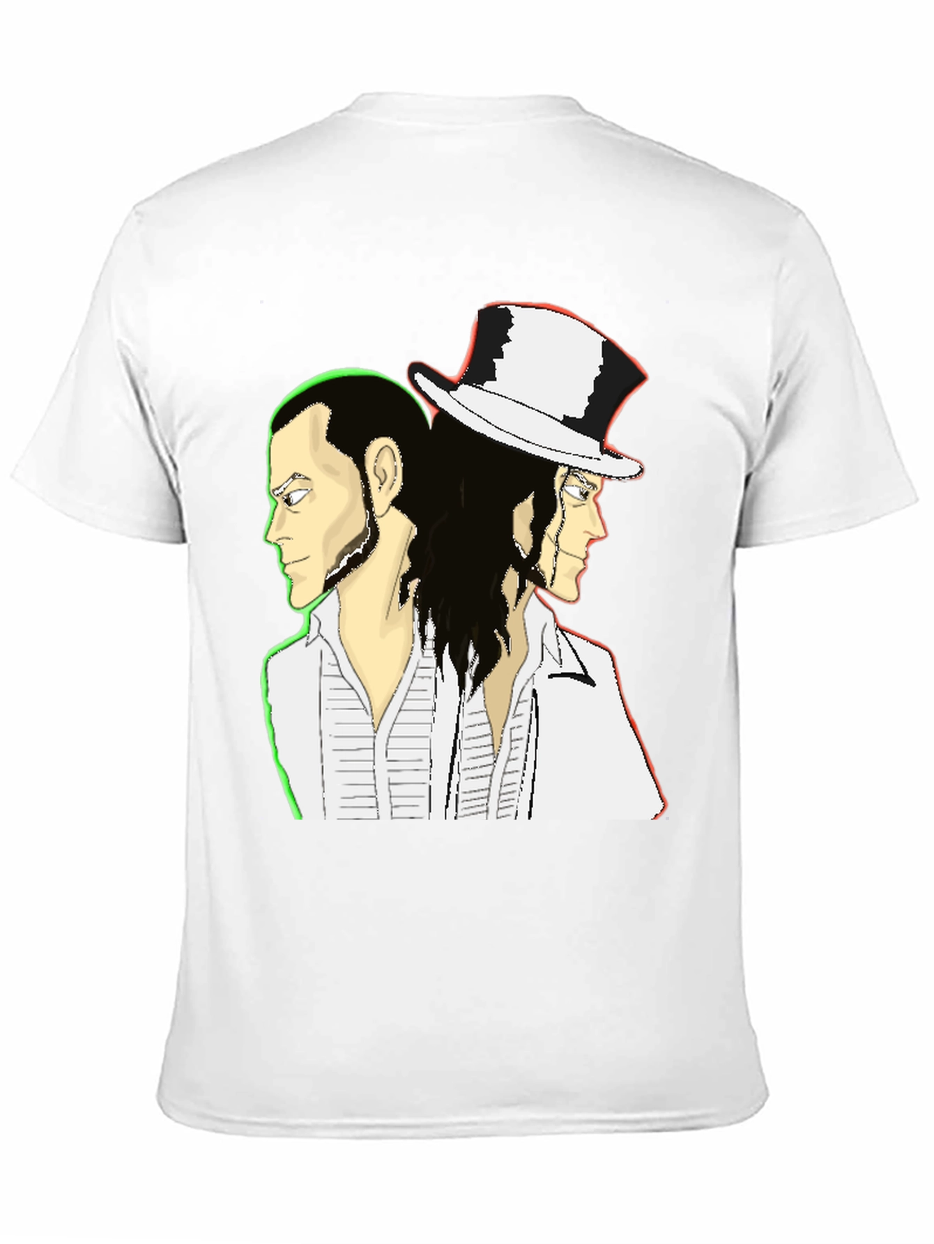 Double Image Graphic Tee - Unisex Black T-Shirt