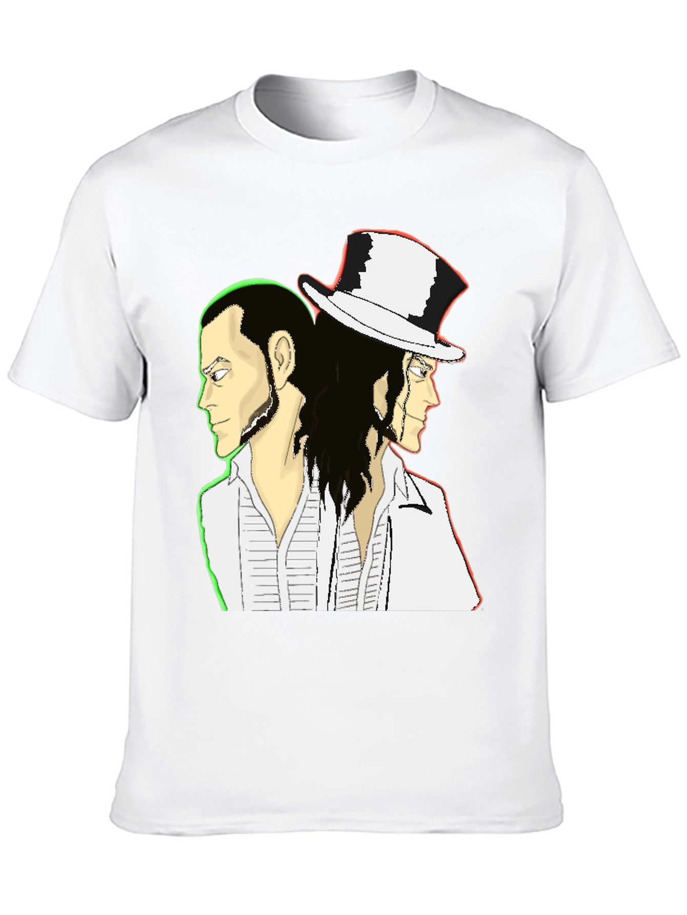 Double Image Graphic Tee - Unisex Black T-Shirt